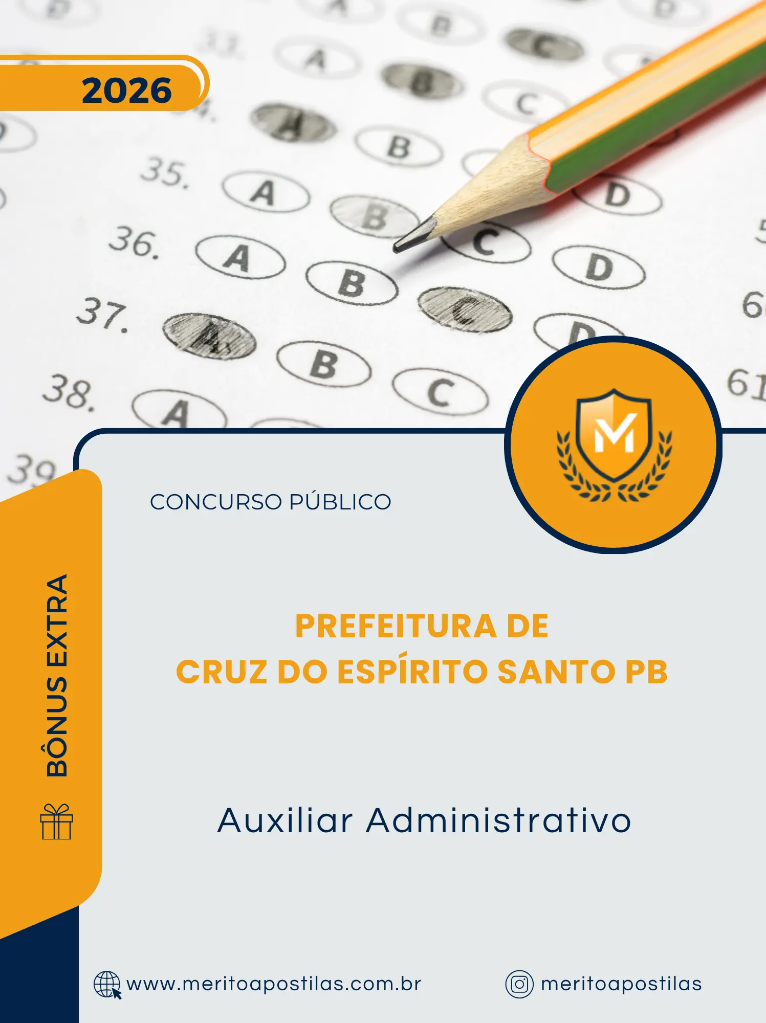Apostila Auxiliar Administrativo Prefeitura de Cruz do Espírito Santo PB 2026