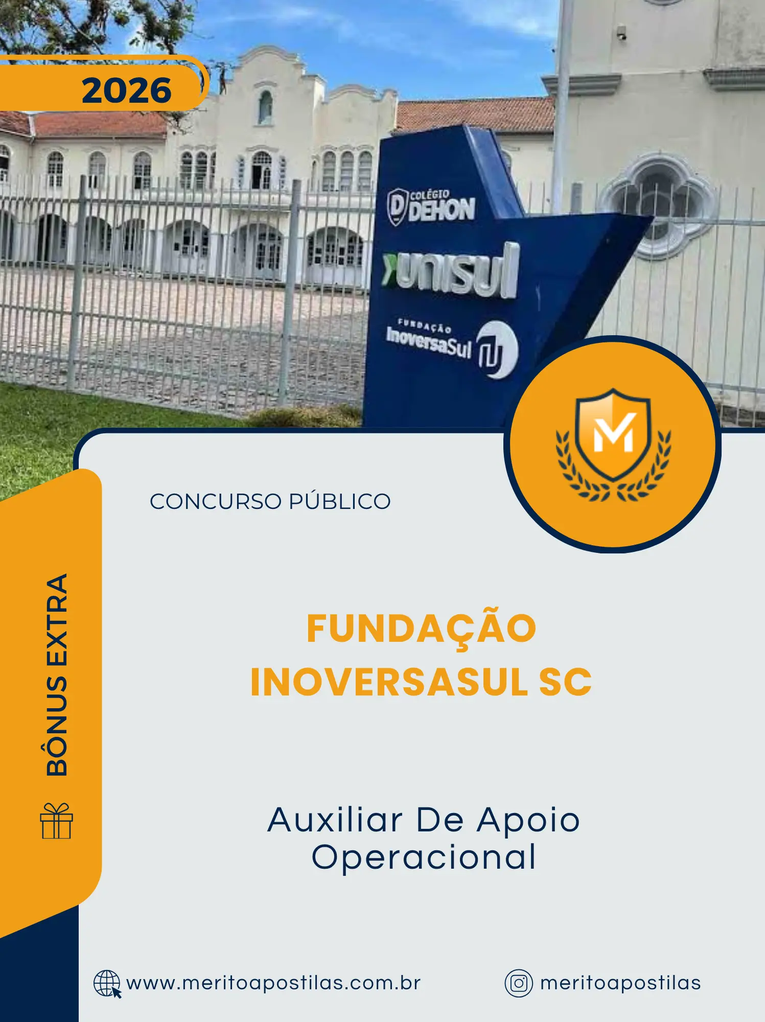 Apostila Auxiliar De Apoio Operacional Concurso Público Fundação InoversaSul SC 2026