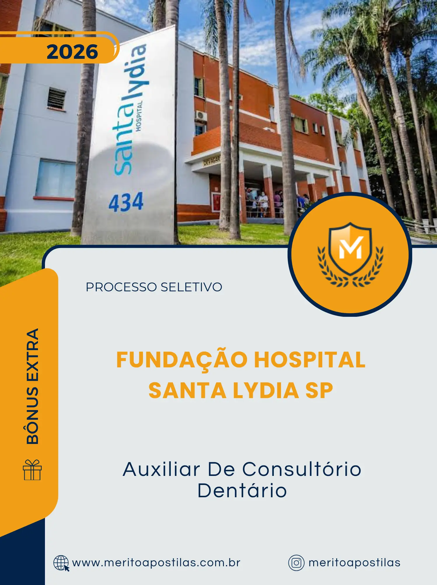 Apostila Auxiliar De Consultório Dentário Processo Seletivo Fundação Hospital Santa Lydia SP 2026