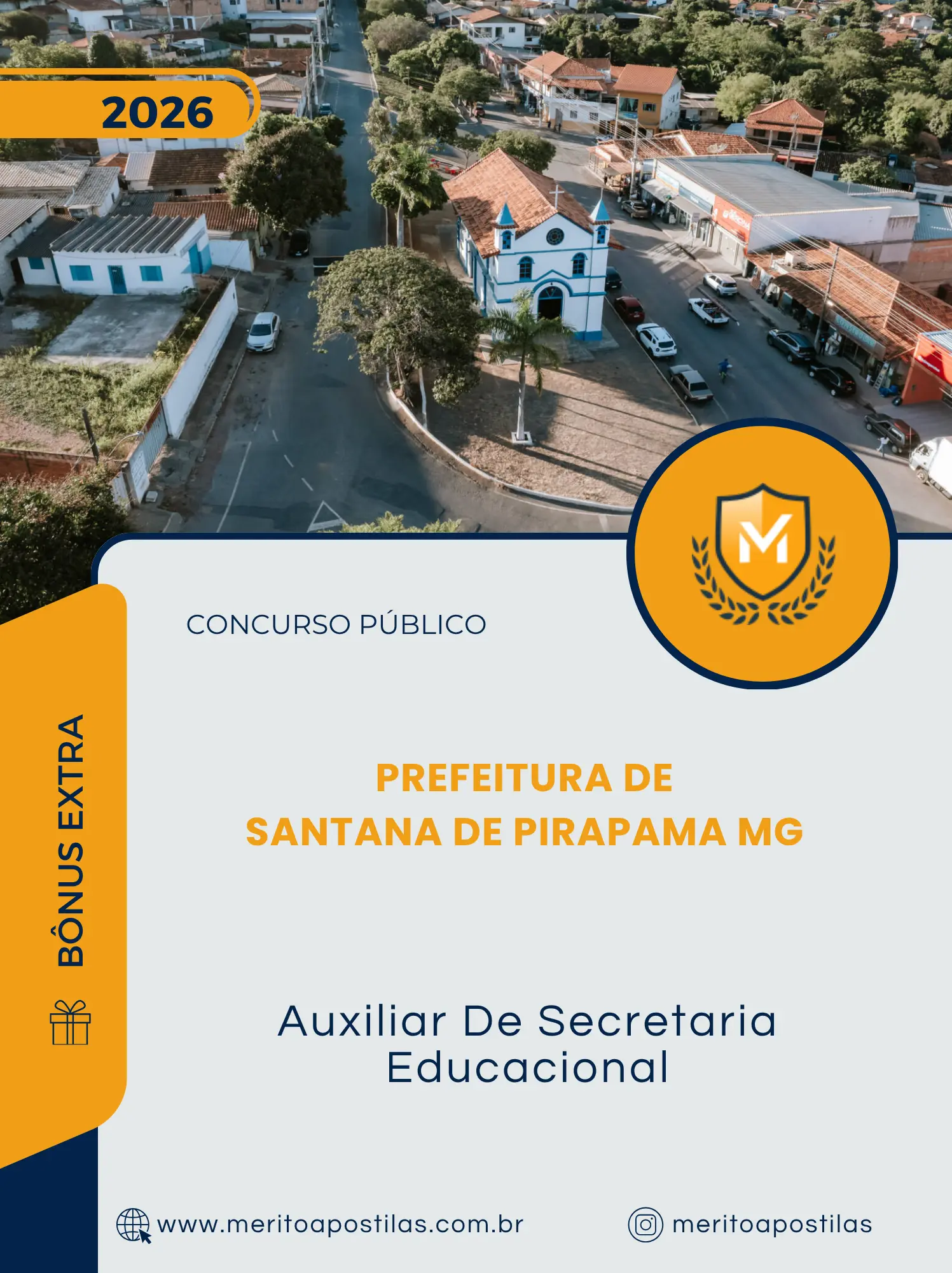 Apostila Auxiliar De Secretaria Educacional Prefeitura de Santana de Pirapama MG 2026