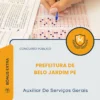 Apostila Auxiliar De Serviços Gerais Prefeitura de Belo Jardim PE 2026