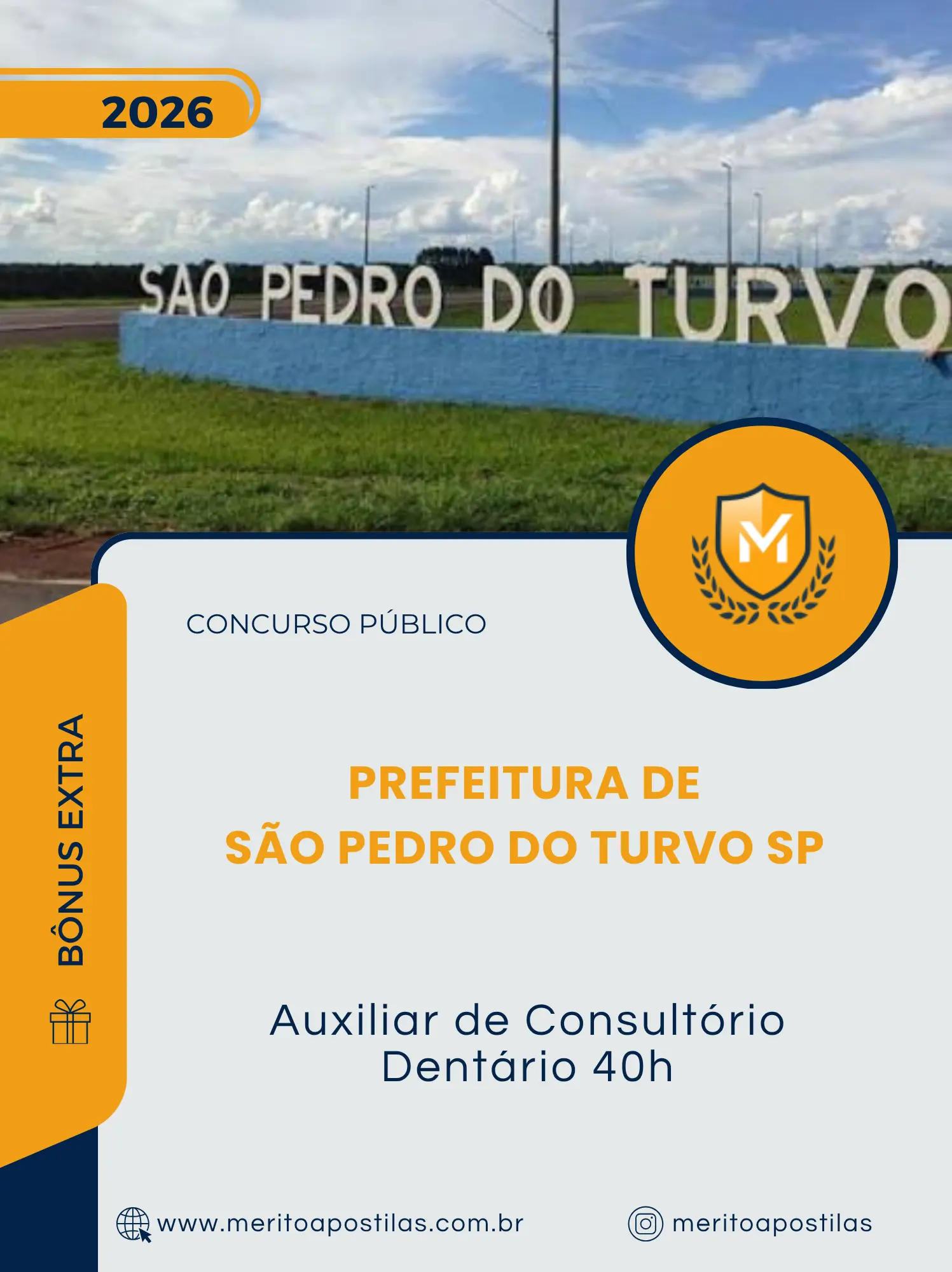 Apostila Auxiliar de Consultório Dentário 40h Prefeitura de São Pedro do Turvo SP 2026