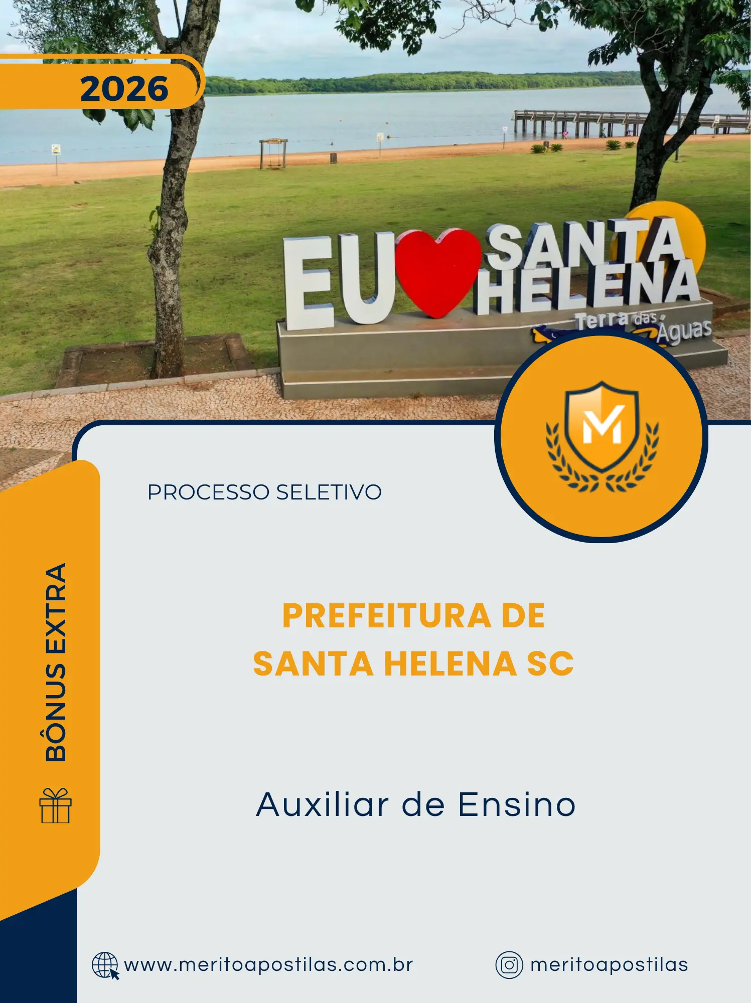 Apostila Auxiliar de Ensino Prefeitura de Santa Helena SC 2026