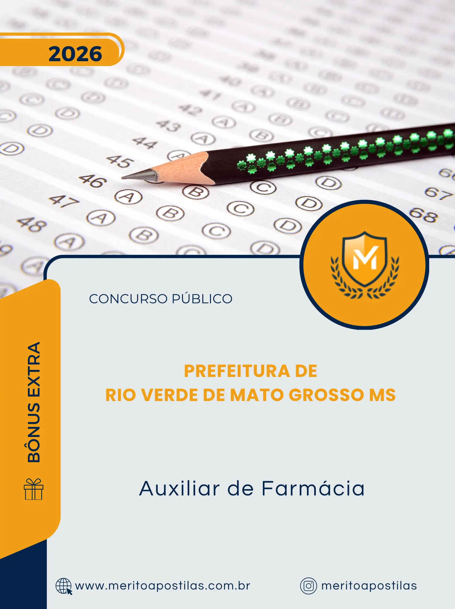 Apostila Auxiliar de Farmácia Prefeitura de Rio Verde de Mato Grosso MS 2026