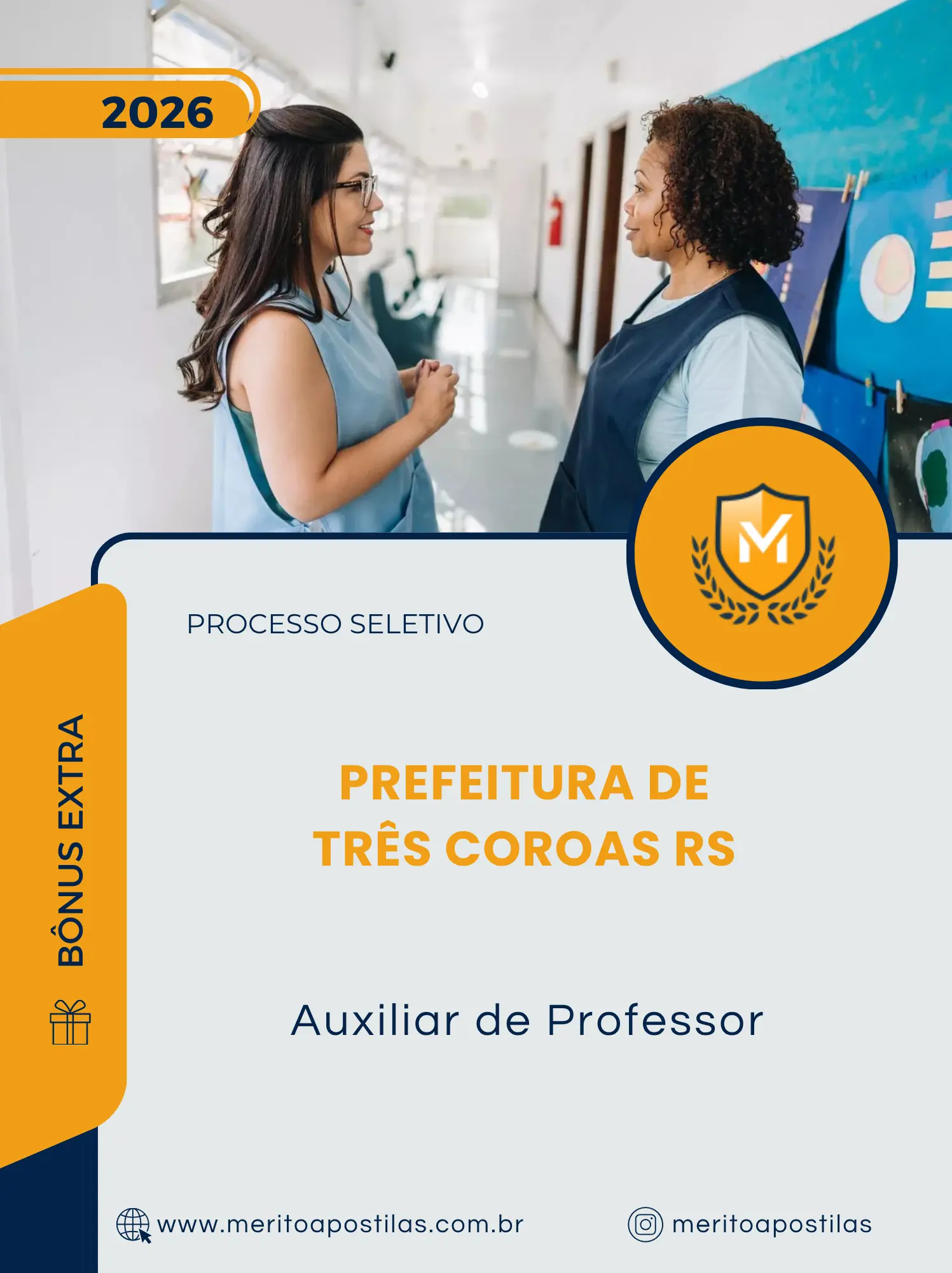Apostila Auxiliar de Professor Prefeitura de Três Coroas RS 2026