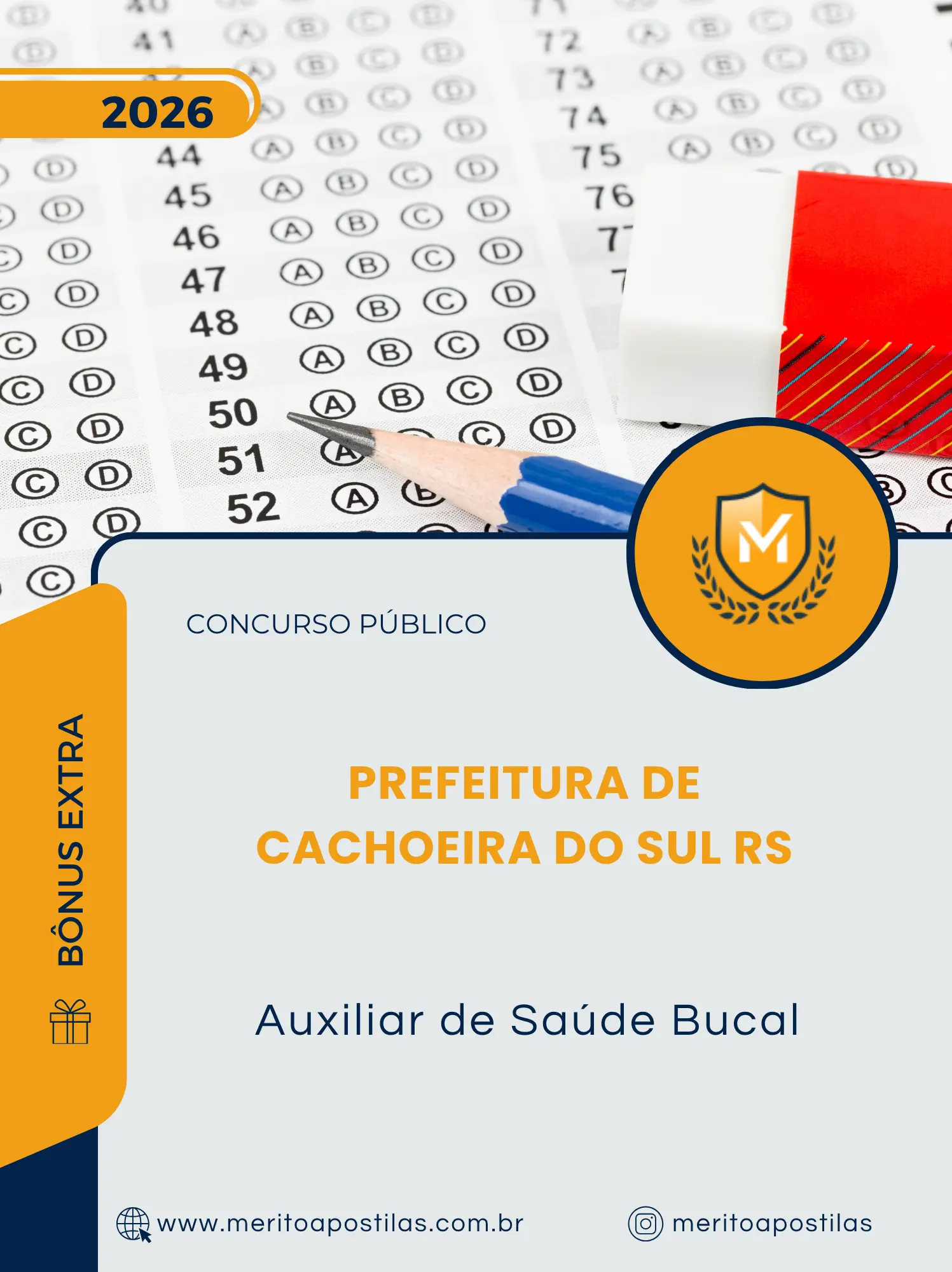 Apostila Auxiliar de Saúde Bucal Prefeitura de Cachoeira do Sul RS 2026