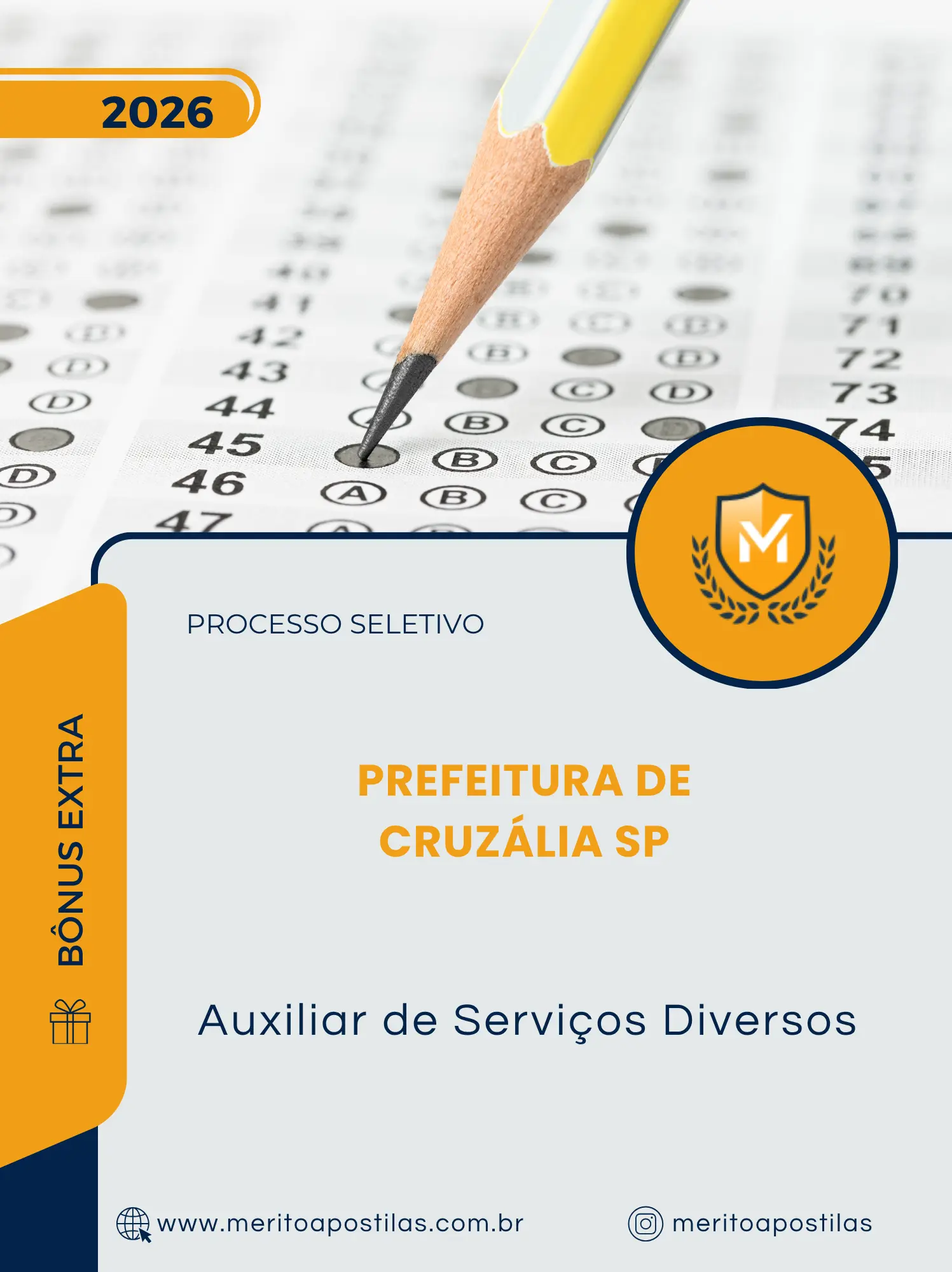 Apostila Auxiliar de Serviços Diversos Prefeitura de Cruzália SP 2026
