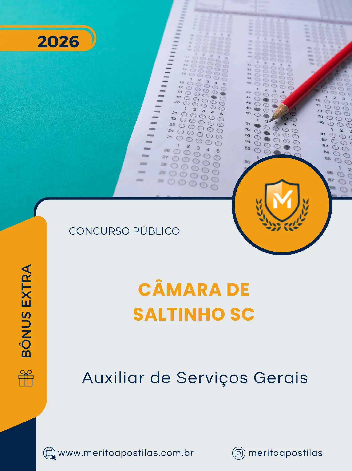 Apostila Auxiliar de Serviços Gerais Câmara de Saltinho SC 2026