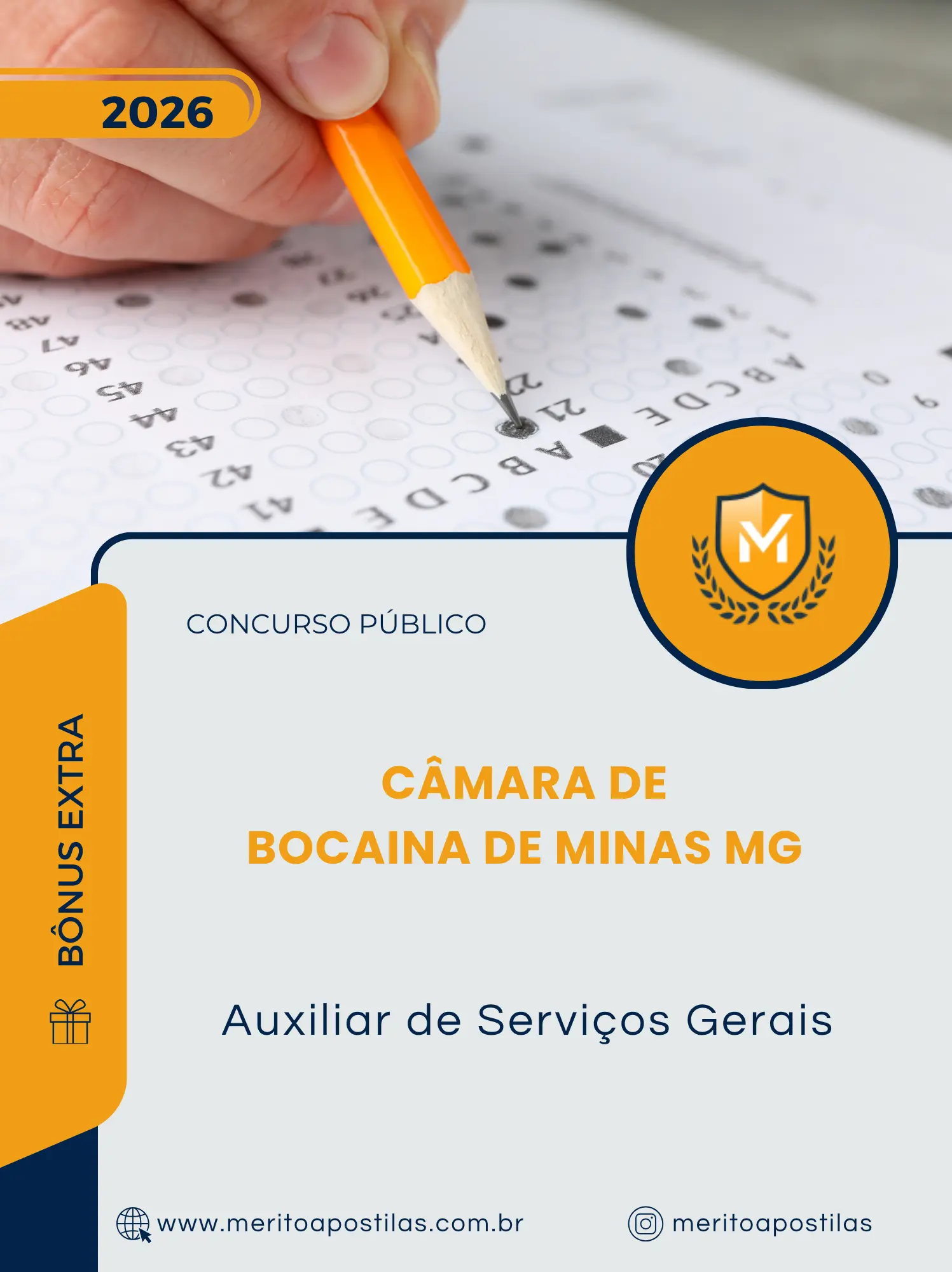 Apostila Auxiliar de Serviços Gerais Câmara de Bocaina de Minas MG 2026