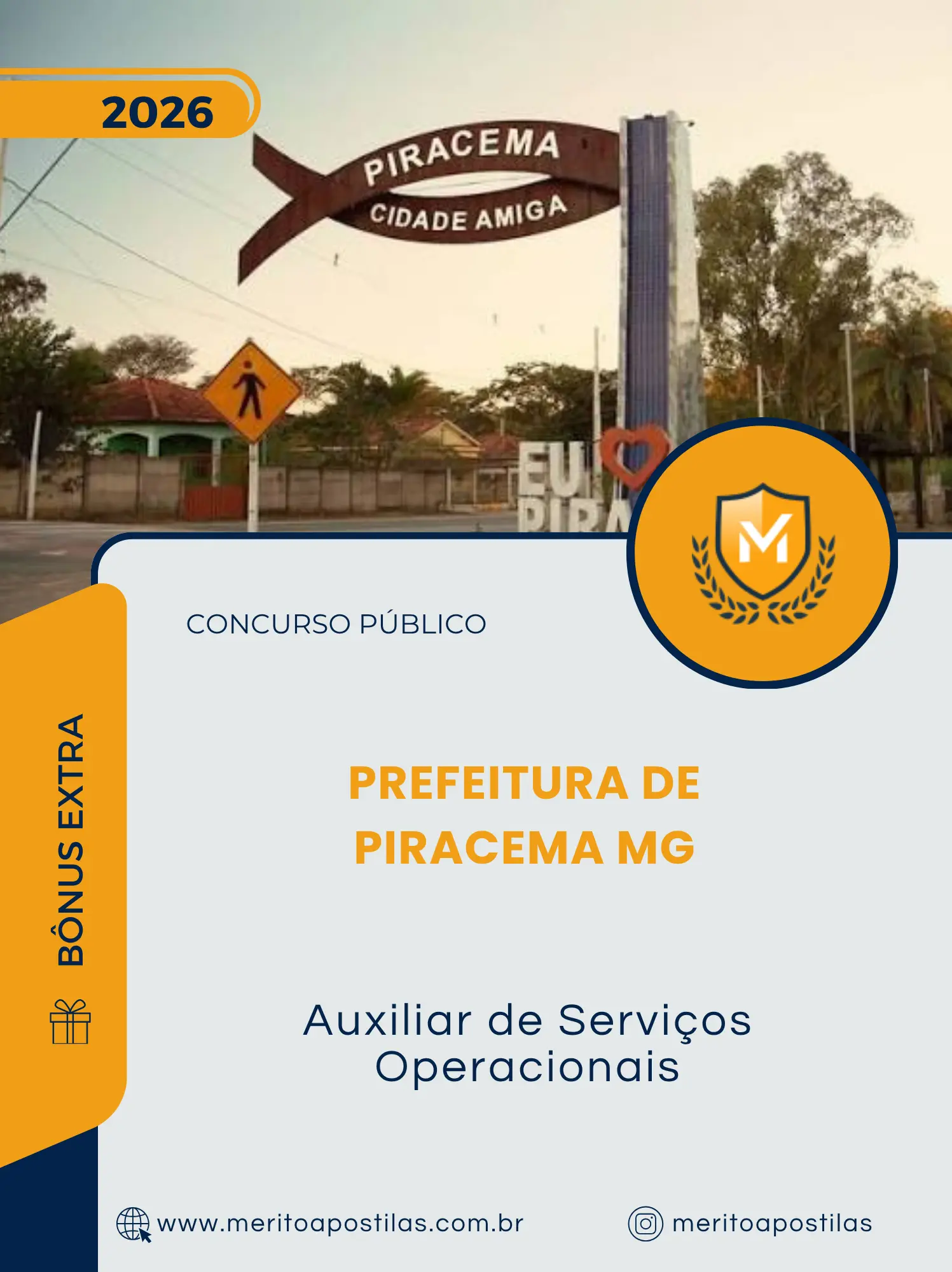 Apostila Auxiliar de Serviços Operacionais Prefeitura de Piracema MG 2026