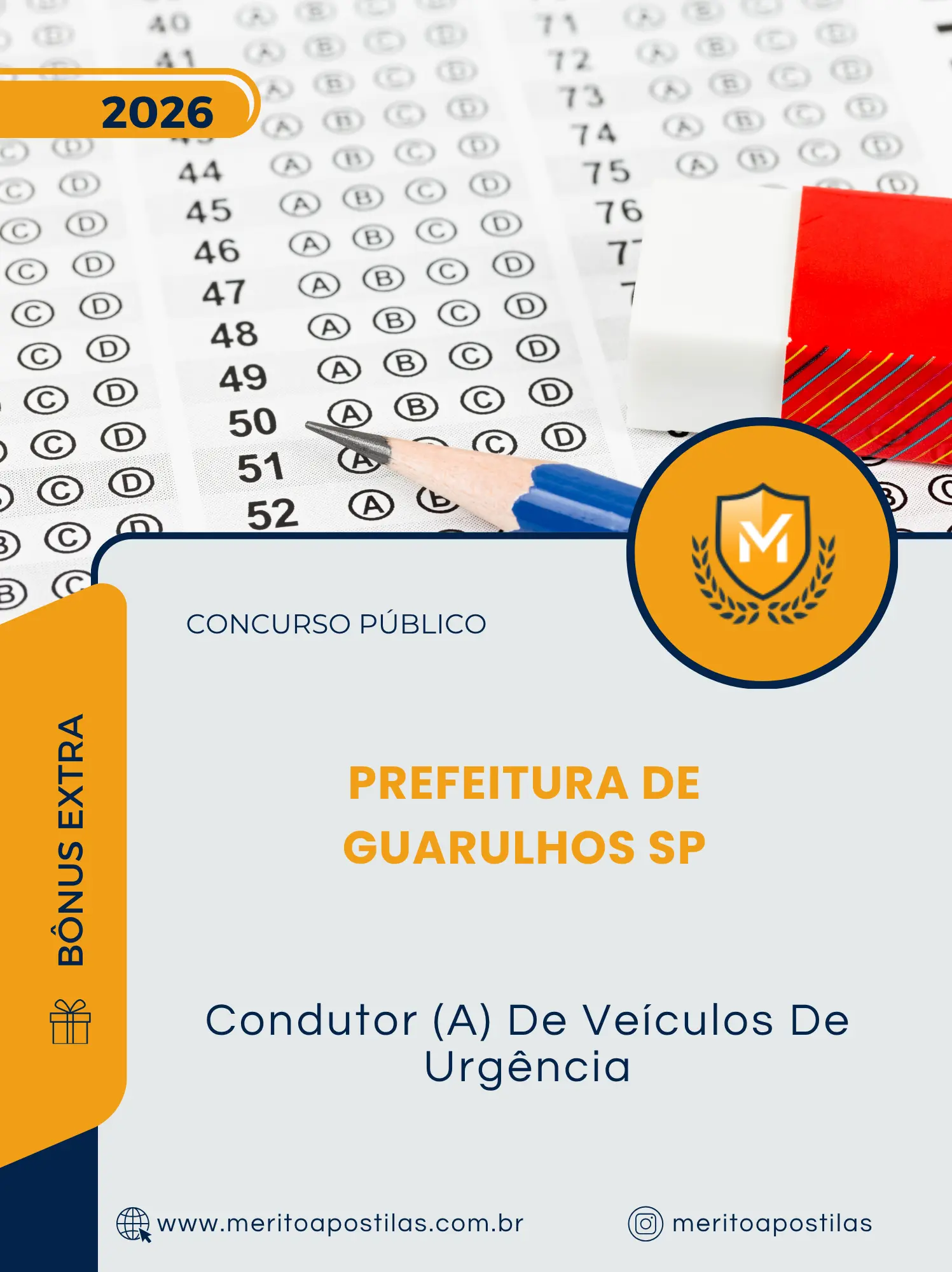 Apostila Condutor (A) De Veículos De Urgência Prefeitura de Guarulhos SP 2026