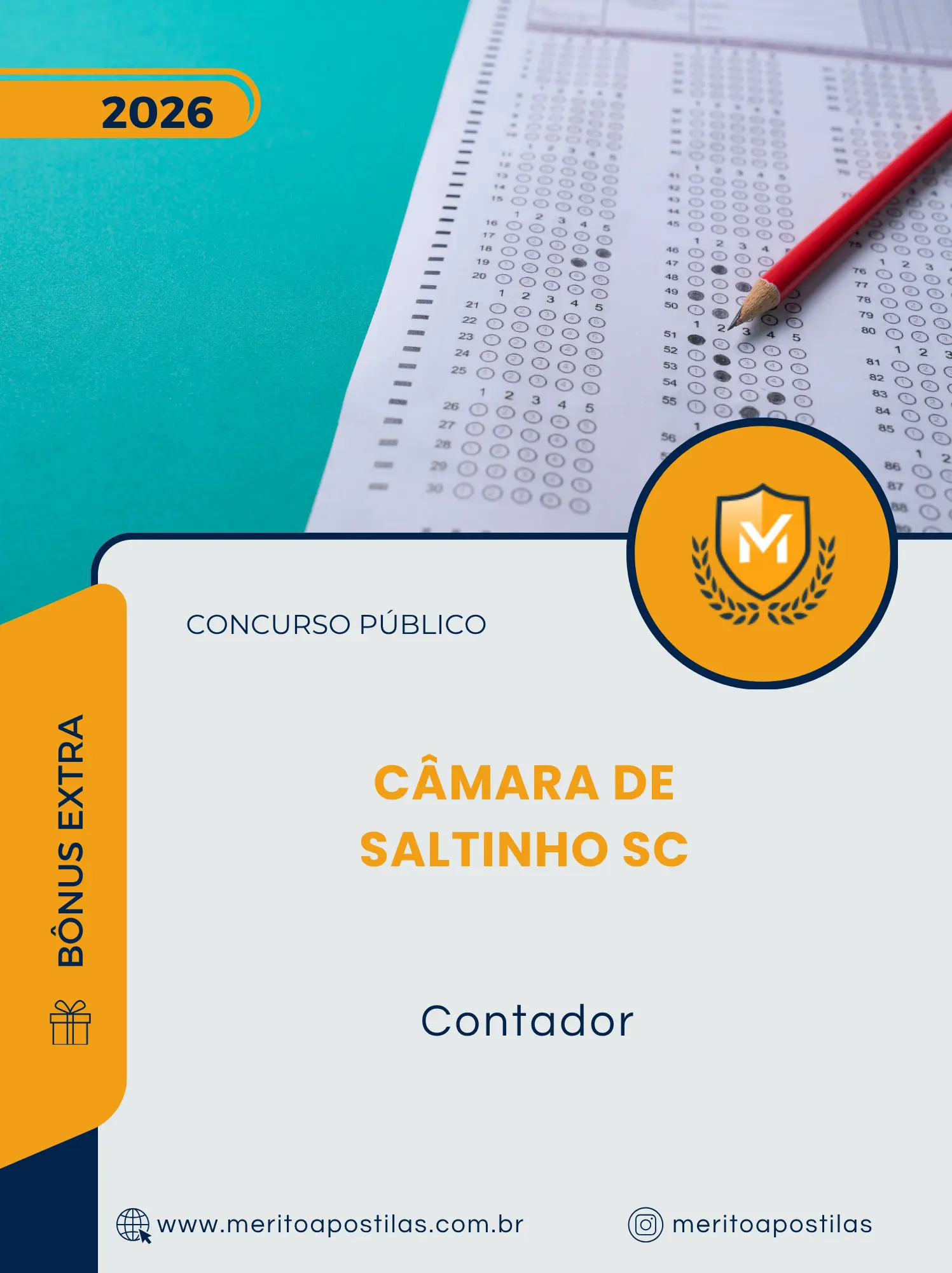 Apostila Contador Câmara de Saltinho SC 2026