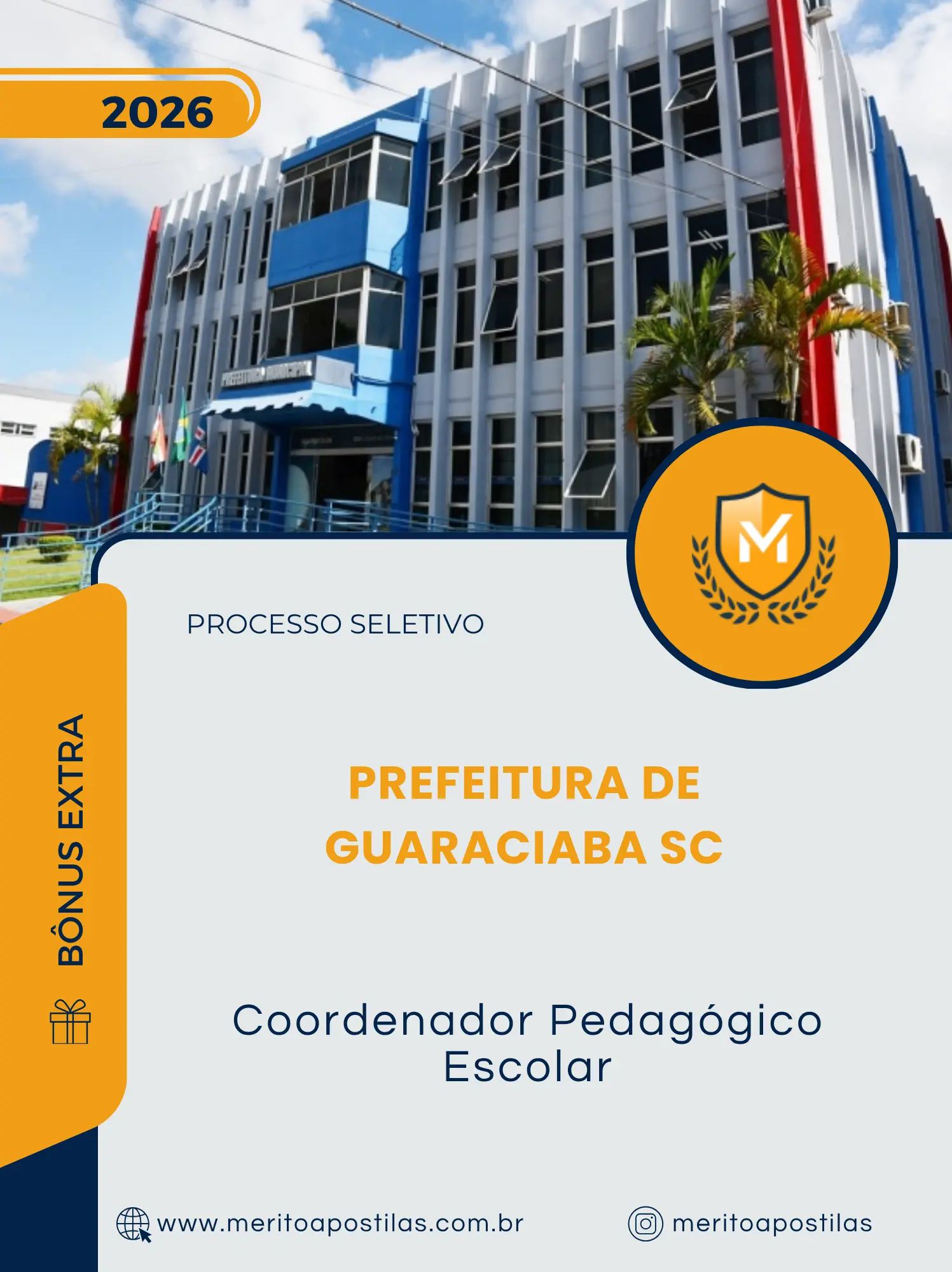 Apostila Coordenador Pedagógico Escolar Prefeitura de Guaraciaba SC 2026