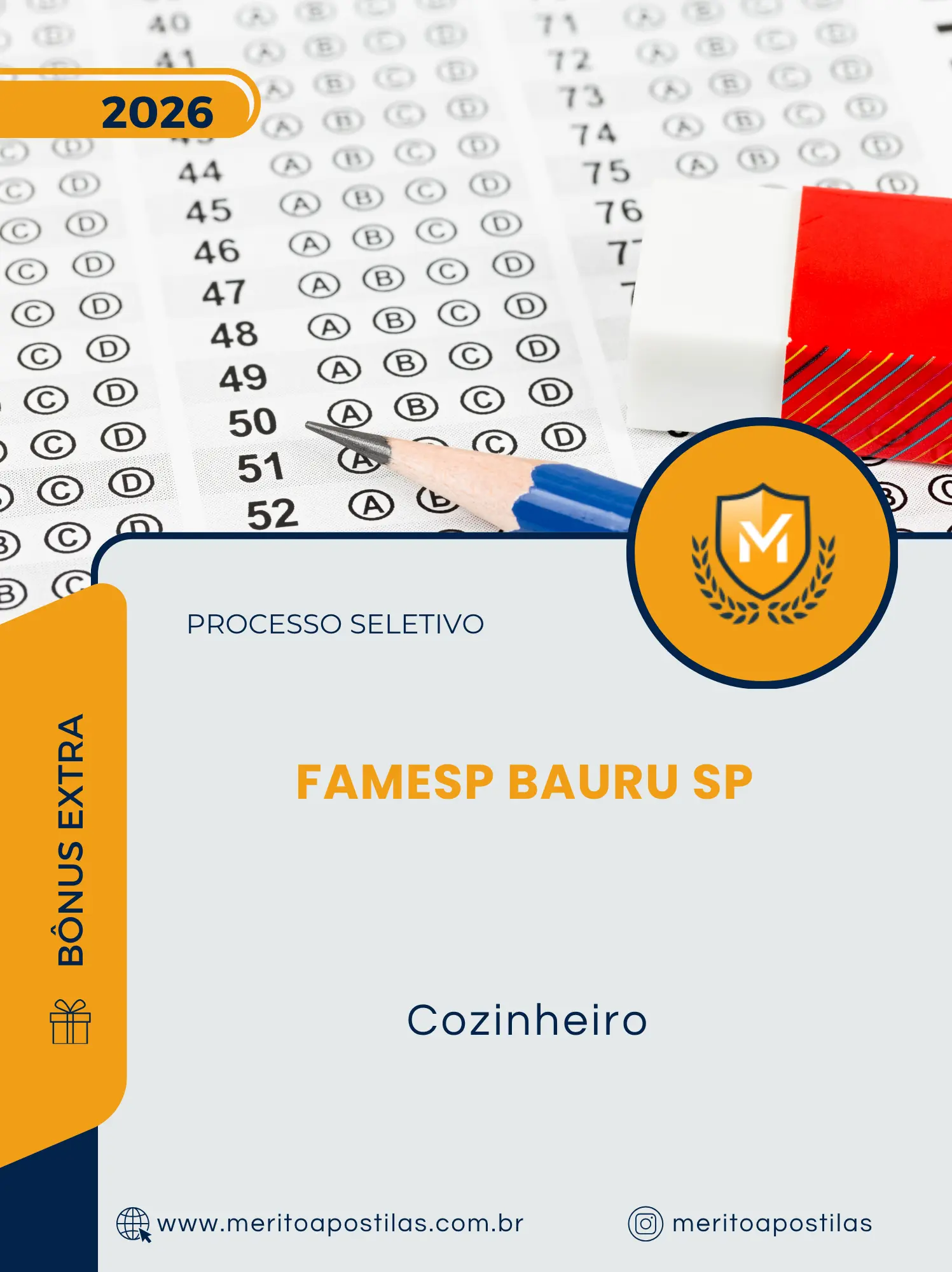 Apostila Cozinheiro Processo Seletivo FAMESP Bauru SP 2026
