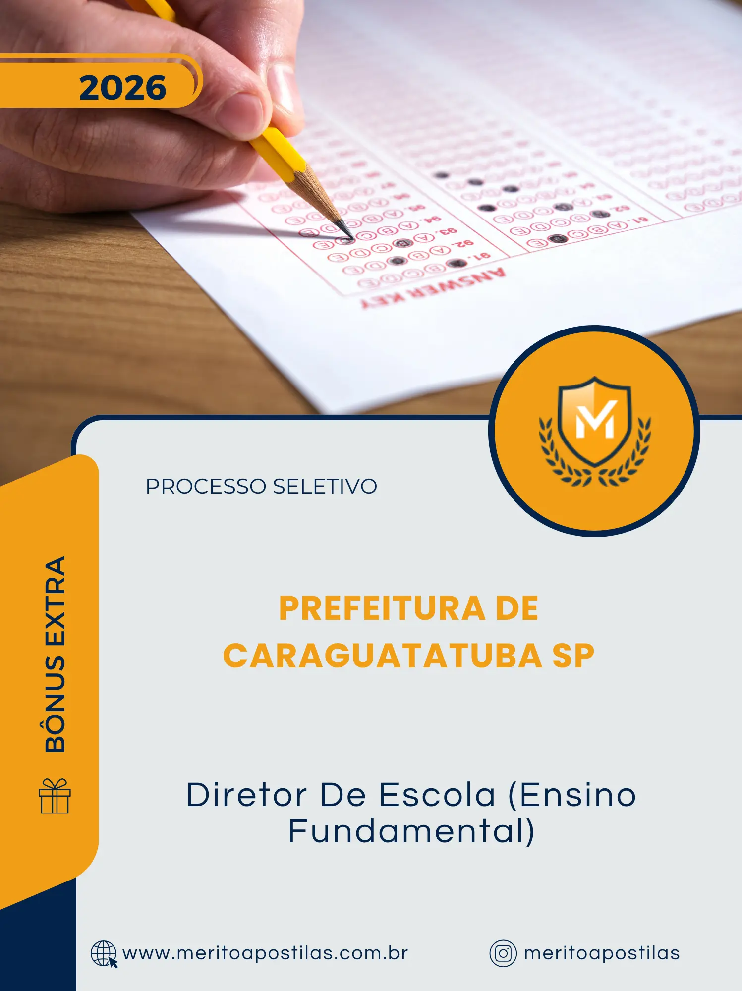 Apostila Diretor De Escola Ensino Fundamental Prefeitura de Caraguatatuba SP 2026