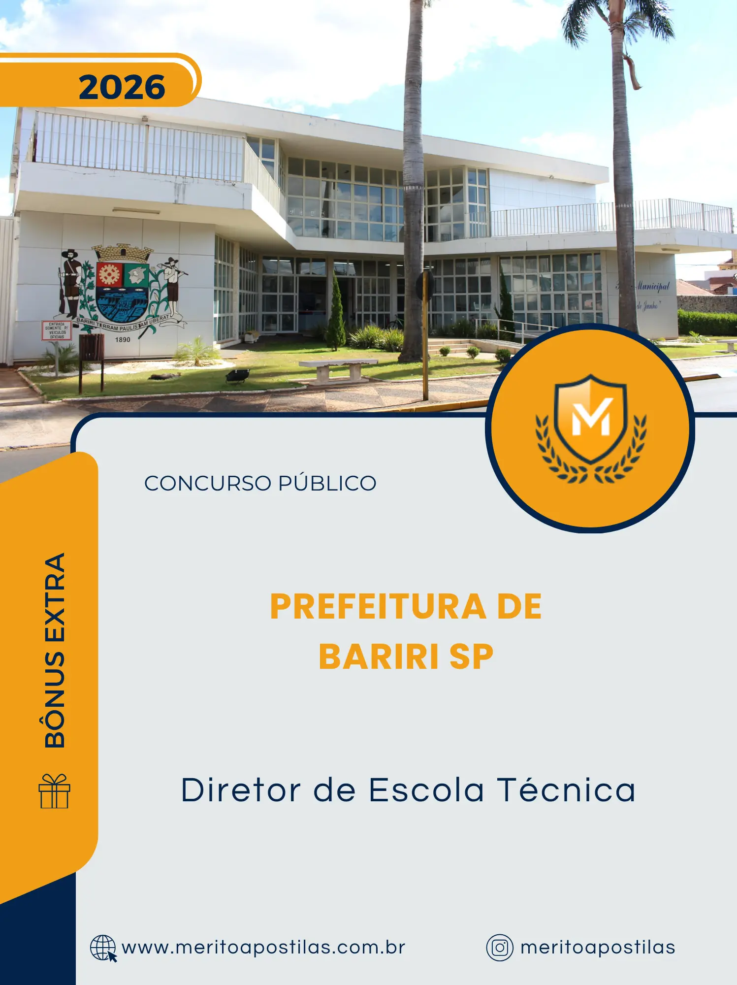 Apostila Diretor de Escola Técnica Prefeitura de Bariri SP 2026