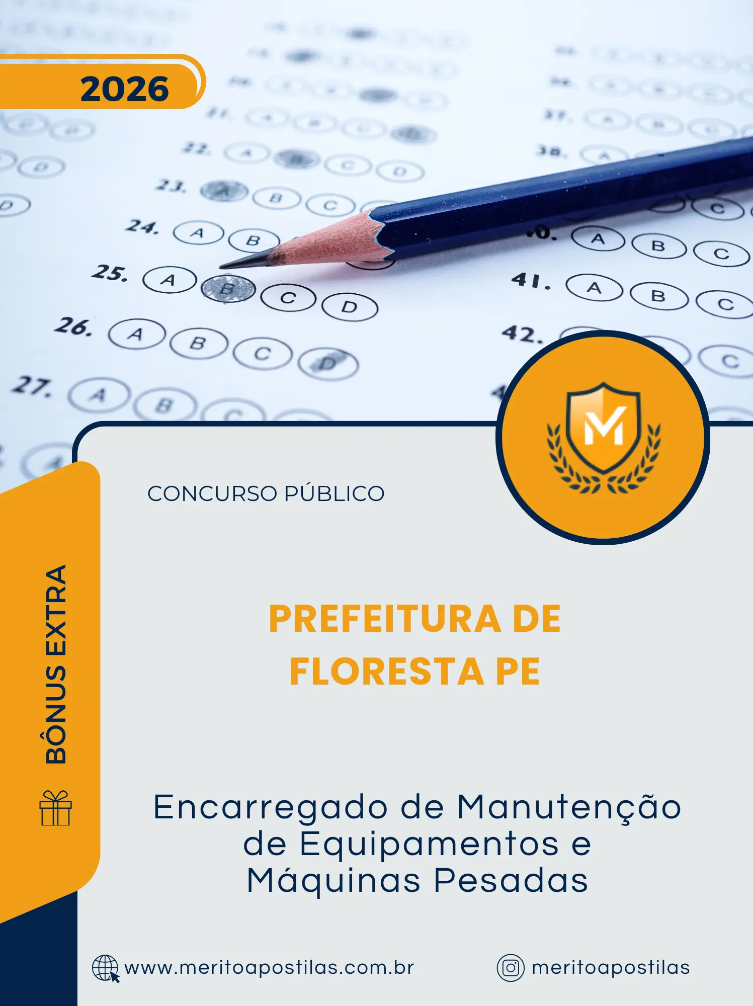 Apostila Encarregado de Manutenção de Equipamentos e Máquinas Pesadas Prefeitura de Floresta PE 2026