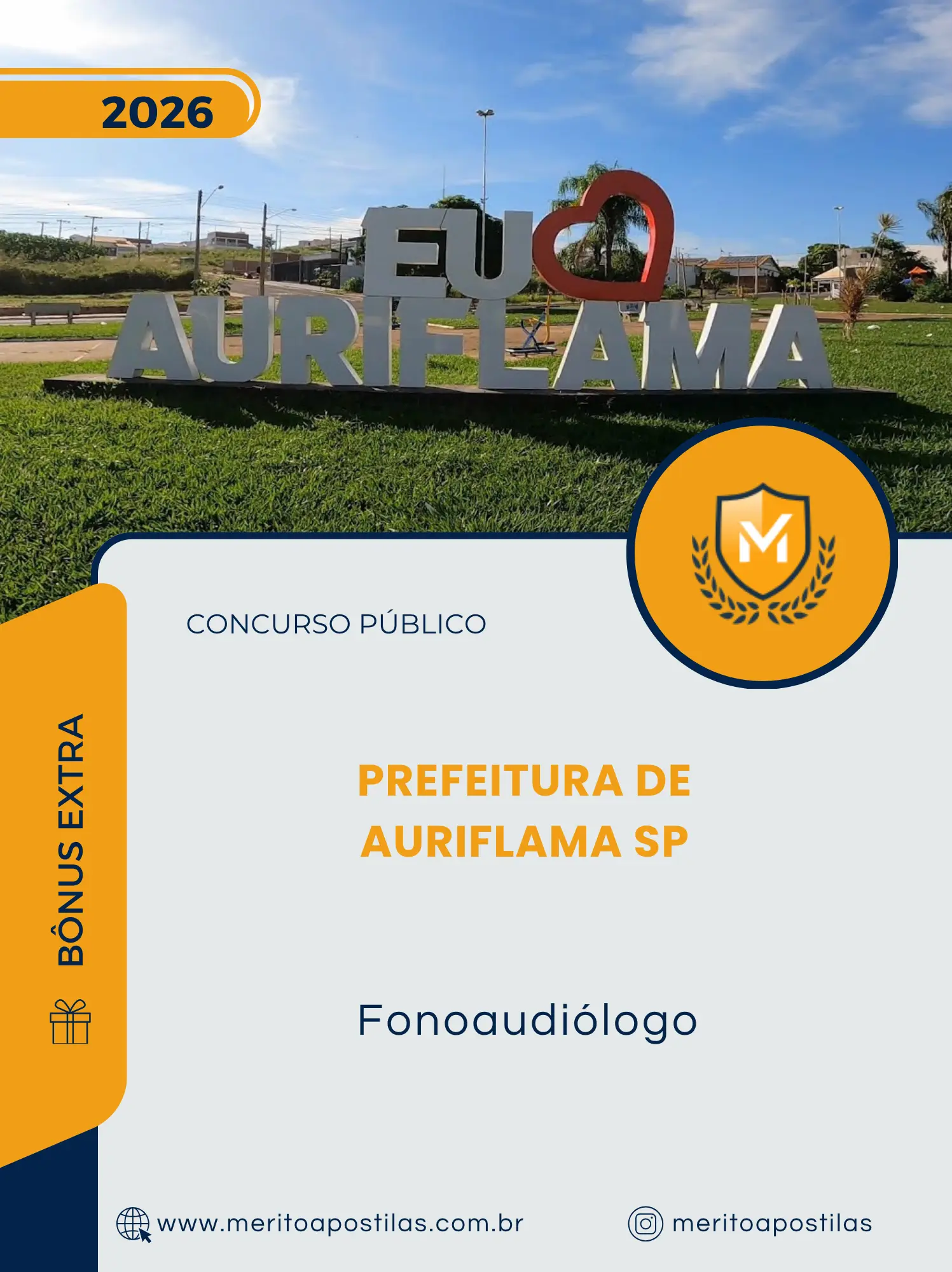 Apostila Fonoaudiólogo Prefeitura de Auriflama SP 2026