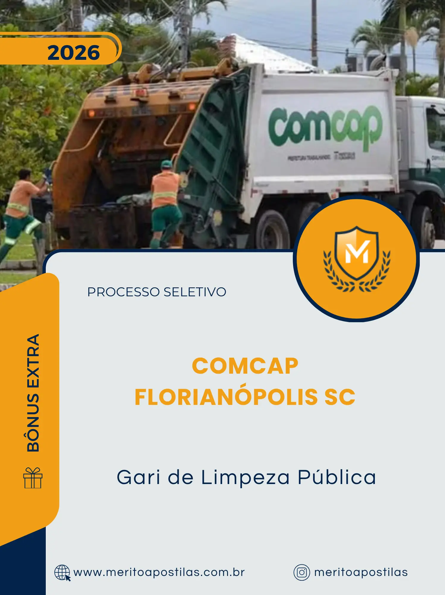 Apostila Gari de Limpeza Pública Processo Seletivo COMCAP Florianópolis SC 2026