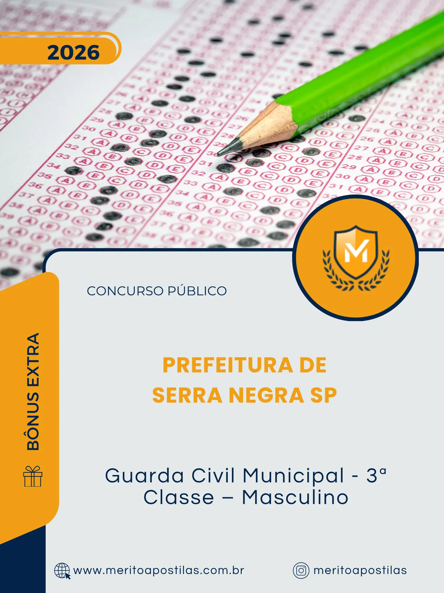 Apostila Guarda Civil Municipal 3ª Classe Masculino Prefeitura de Serra Negra SP 2026