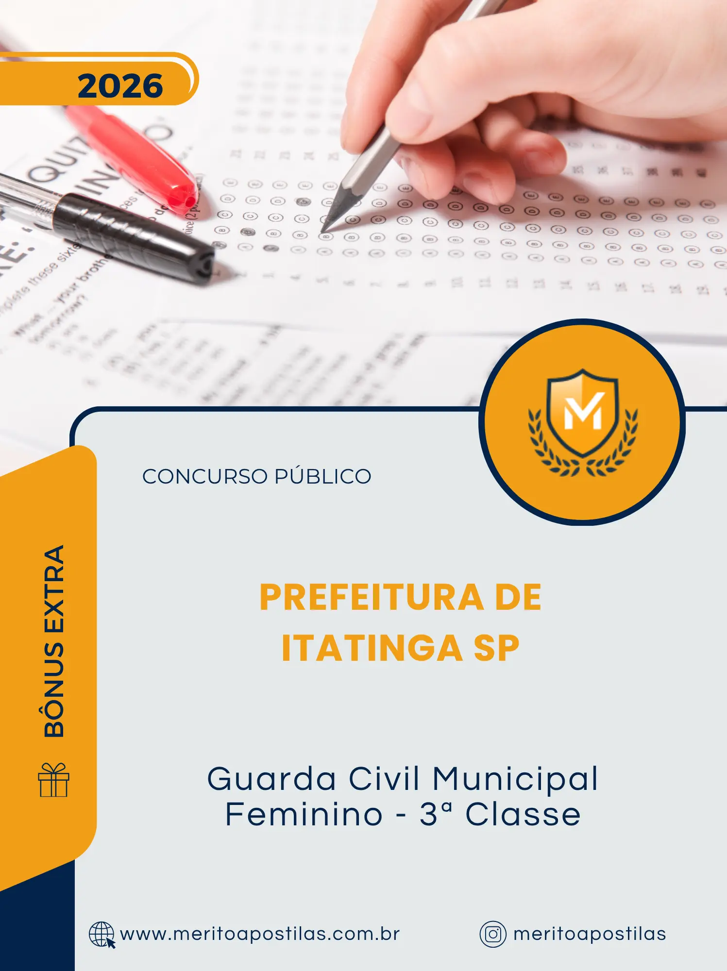 Apostila Guarda Civil Municipal Feminino 3ª Classe Prefeitura de Itatinga SP 2026
