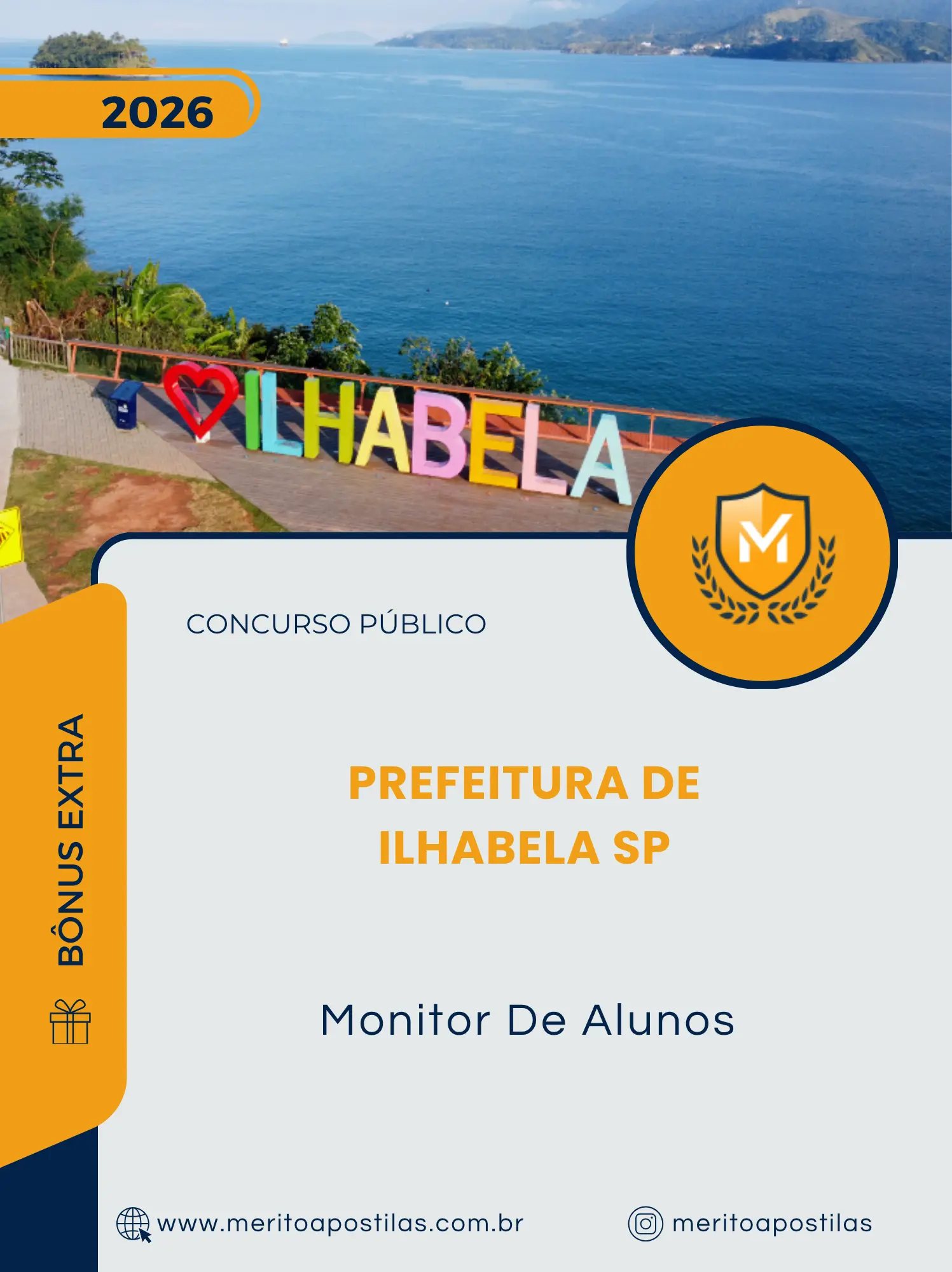 Apostila Monitor De Alunos Prefeitura de Ilhabela SP 2026