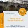 Apostila Monitor De Cei Centro De Educação Infantil Prefeitura de São João del-Rei MG 2026