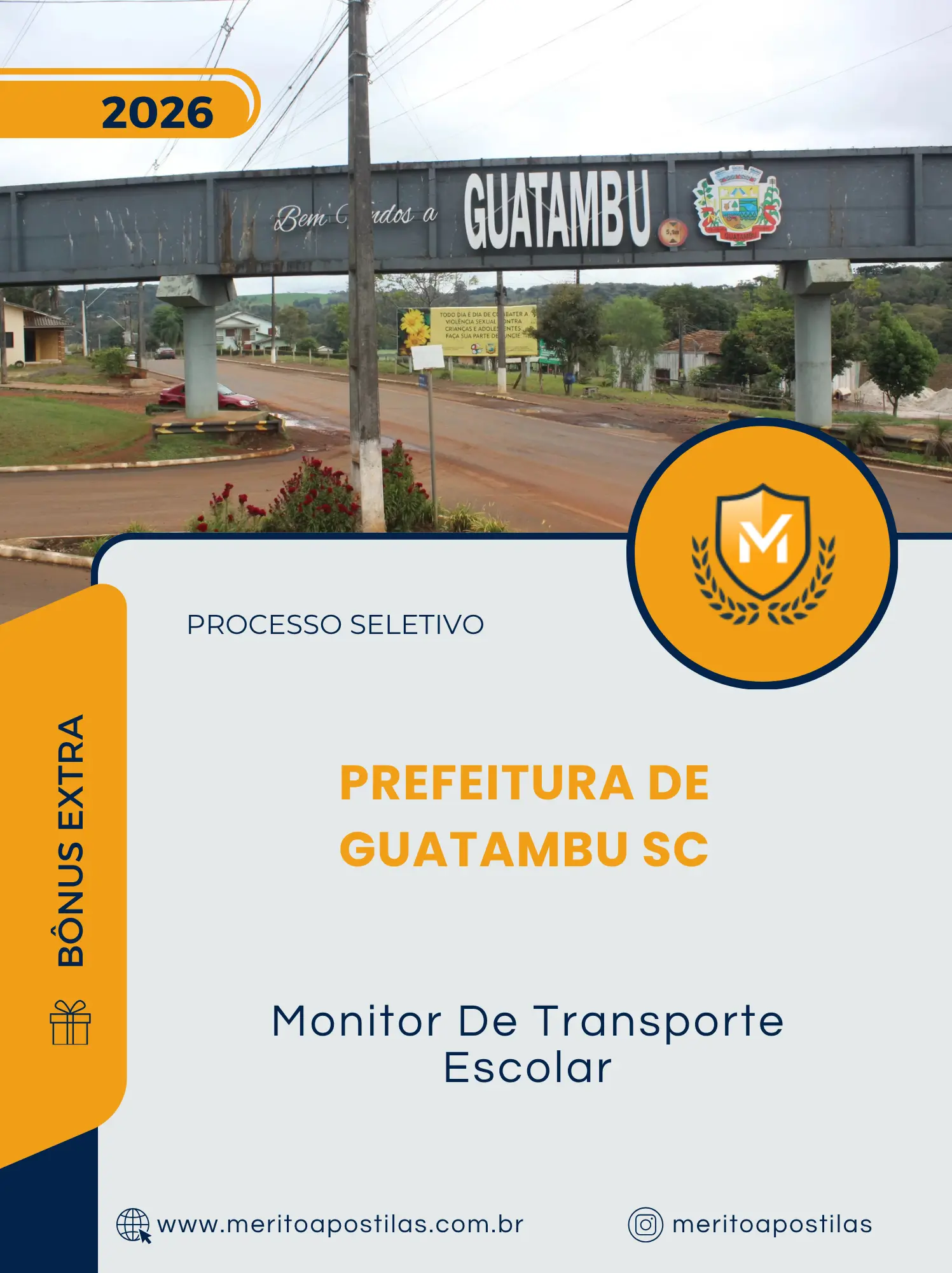 Apostila Monitor De Transporte Escolar Prefeitura de Guatambu SC 2026