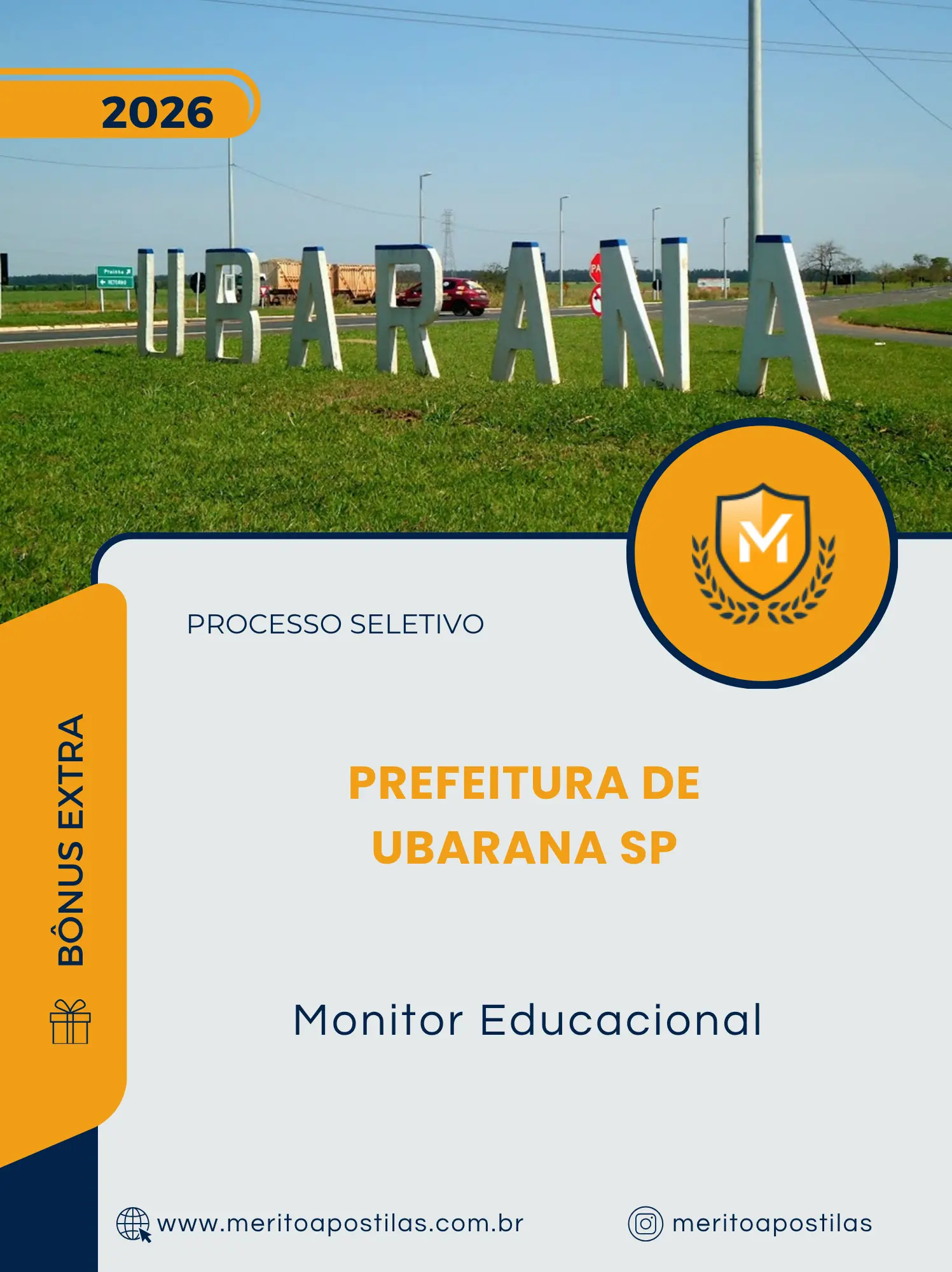 Apostila Monitor Educacional Prefeitura de Ubarana SP 2026