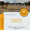 Apostila Monitor de Transporte Escolar Prefeitura de Guarantã SP 2026