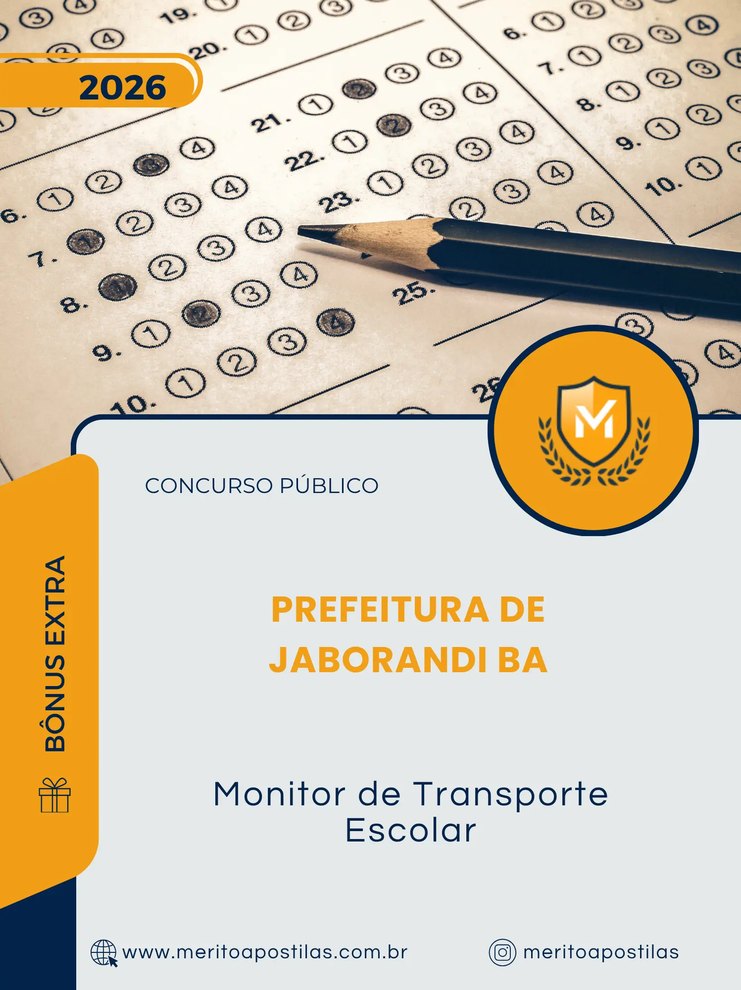 Apostila Monitor de Transporte Escolar Prefeitura de Jaborandi BA 2026