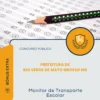 Apostila Monitor de Transporte Escolar Prefeitura de Rio Verde de Mato Grosso MS 2026