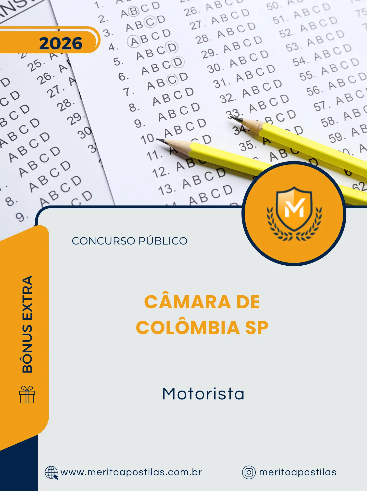 Apostila Motorista Câmara de Colômbia SP 2026