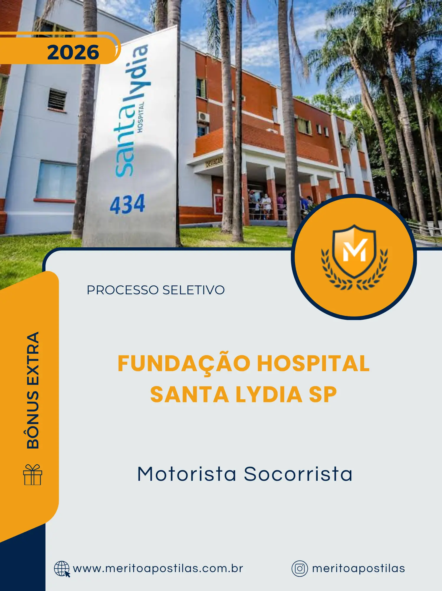 Apostila Motorista Socorrista Processo Seletivo Fundação Hospital Santa Lydia SP 2026