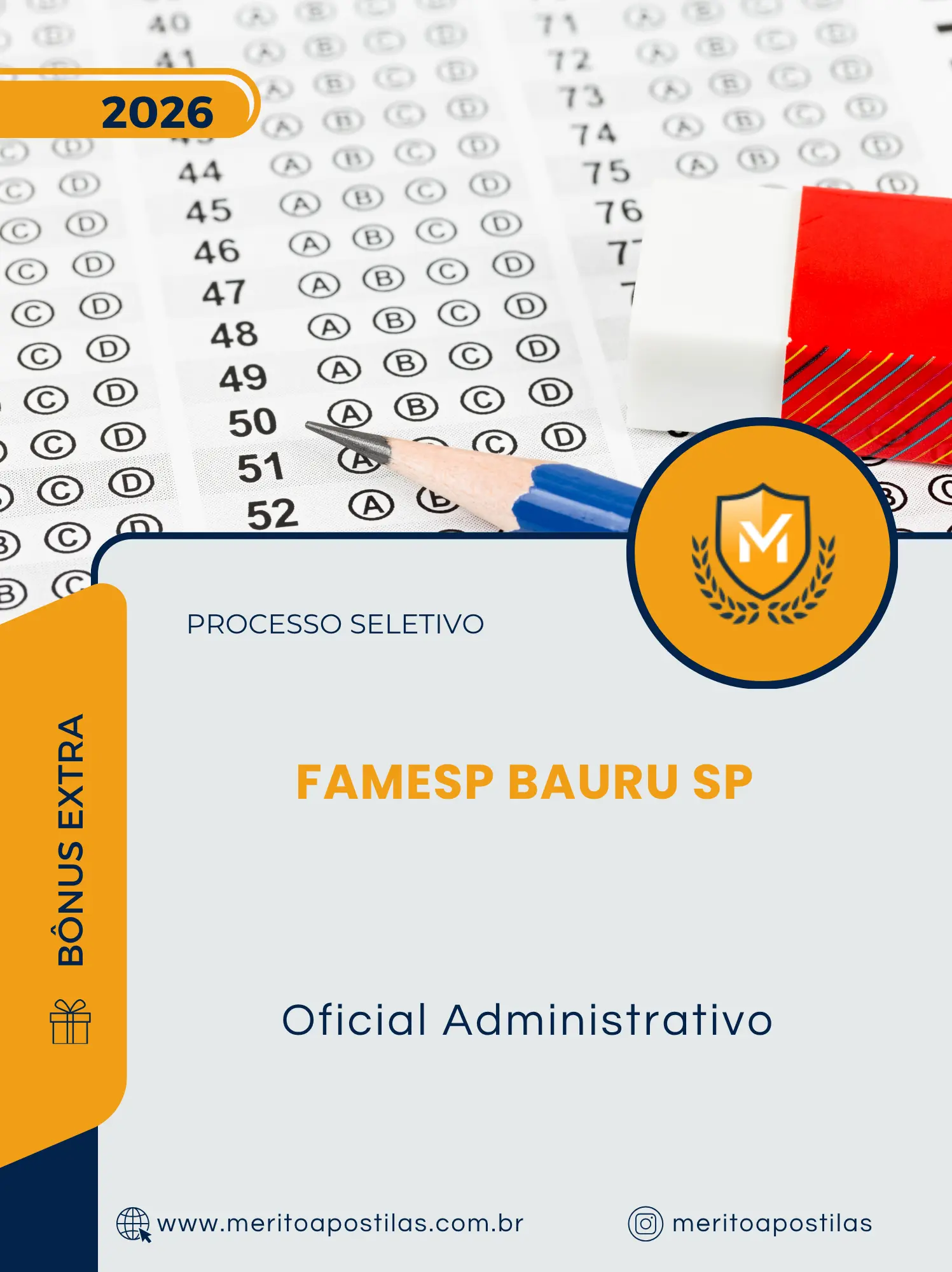 Apostila Oficial Administrativo Processo Seletivo FAMESP Bauru SP 2026