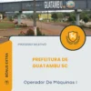 Apostila Operador De Máquinas I Prefeitura de Guatambu SC 2026