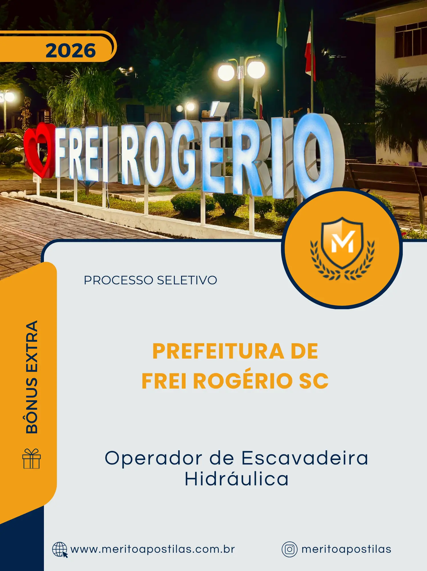 Apostila Operador de Escavadeira Hidráulica Prefeitura de Frei Rogério SC 2026
