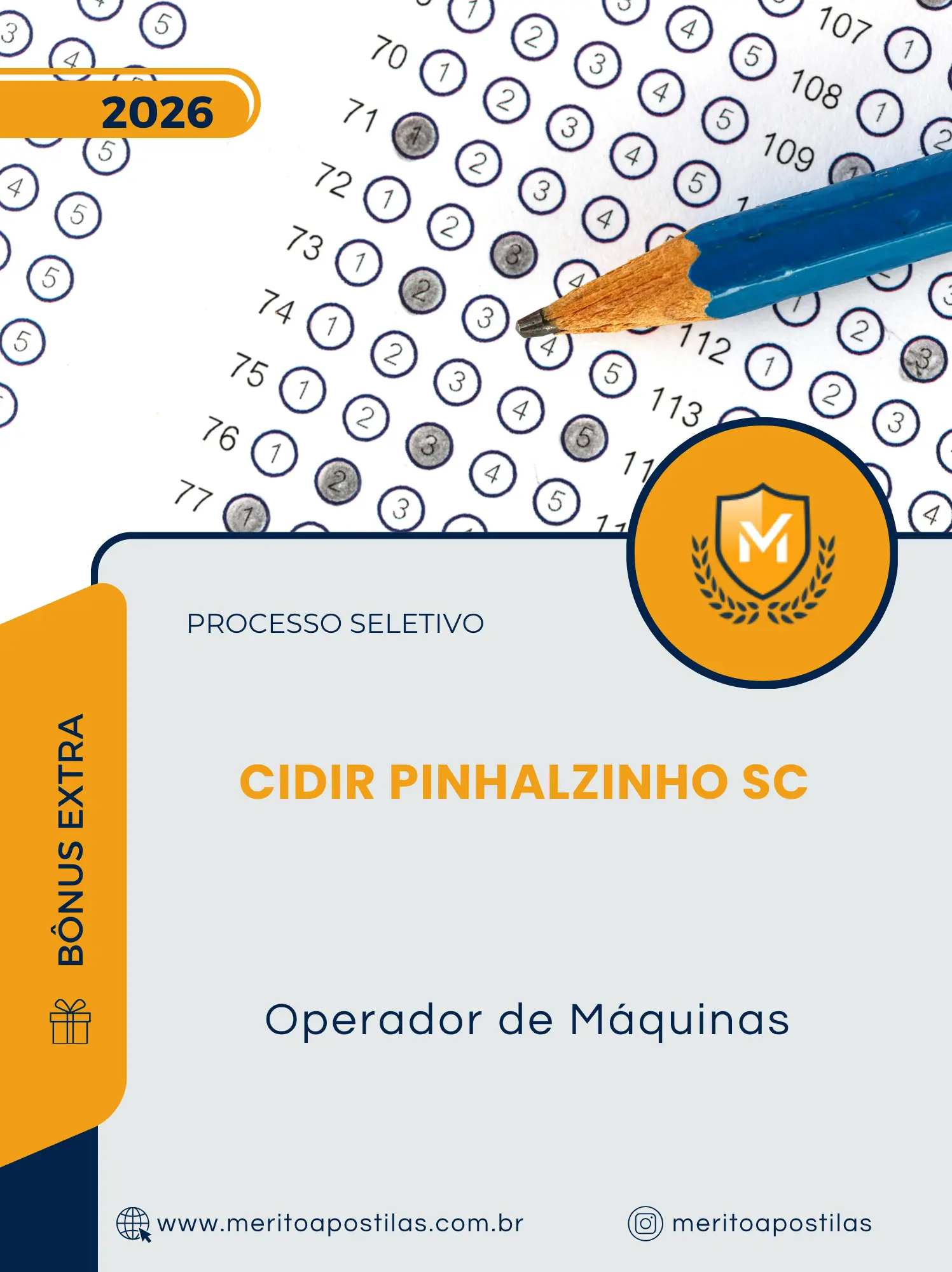 Apostila Operador de Máquinas Processo Seletivo CIDIR Pinhalzinho SC 2026