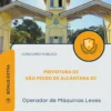 Apostila Operador de Máquinas Leves Prefeitura de São Pedro de Alcântara SC 2026