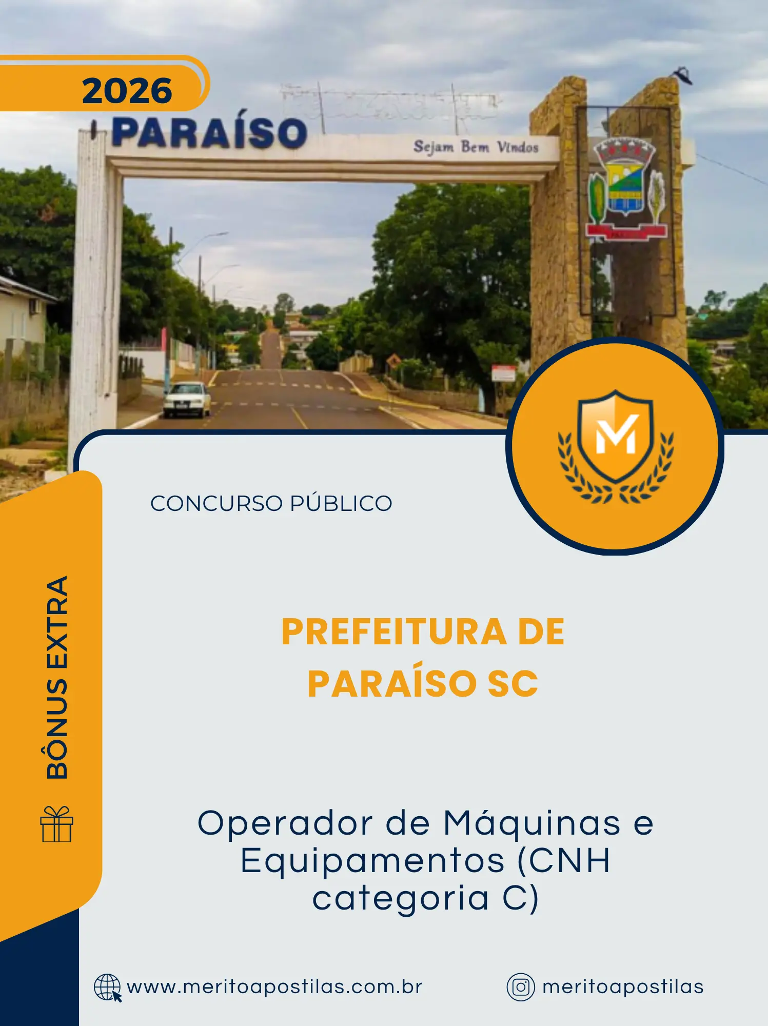 Apostila Operador de Máquinas e Equipamentos CNH categoria C Prefeitura de Paraíso SC 2026