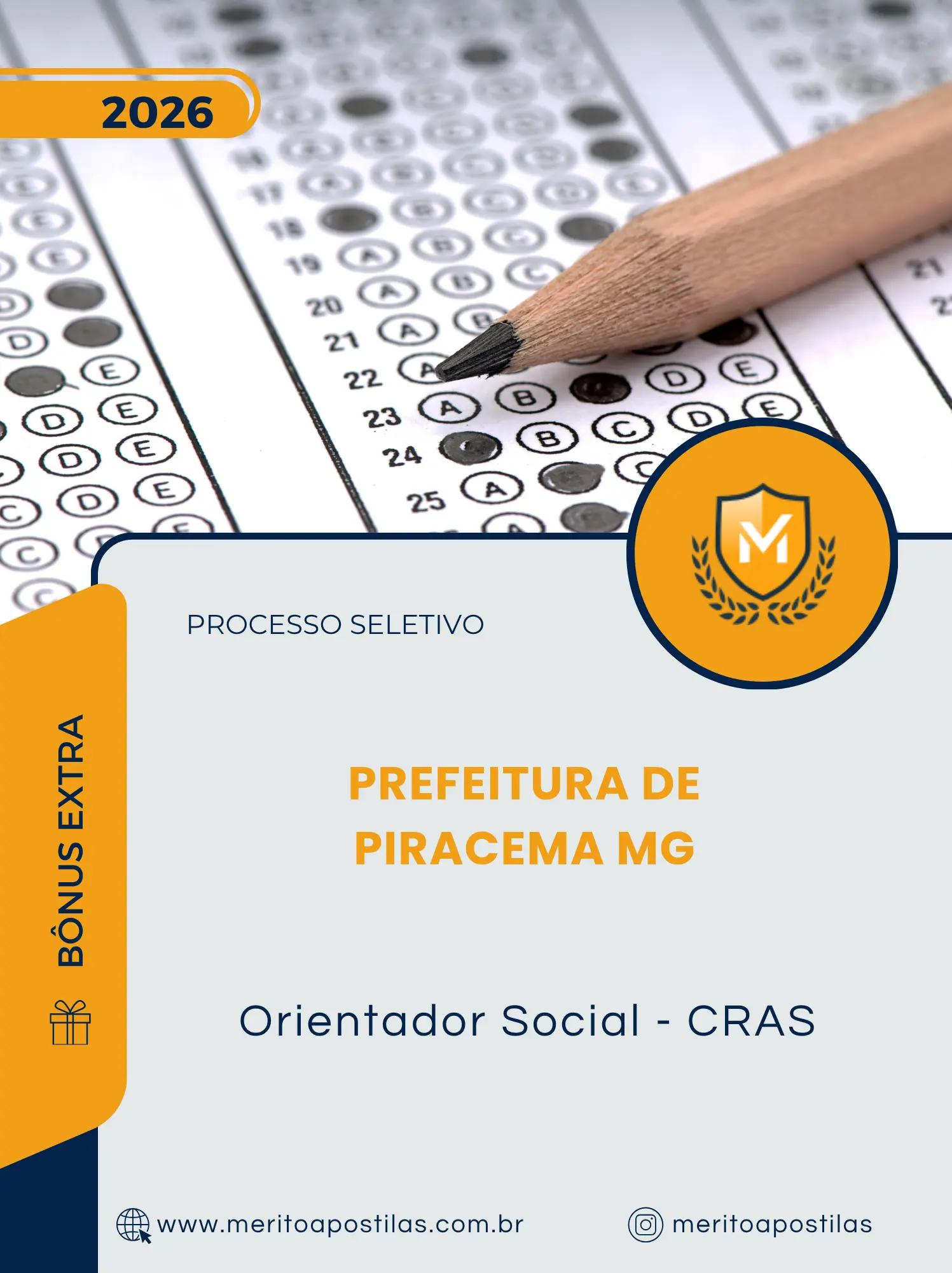 Apostila Orientador Social CRAS Prefeitura de Piracema MG 2026