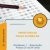 Apostila Professor 1 Educação Física 3º ao 9º ano Prefeitura de Paulo Afonso BA 2026
