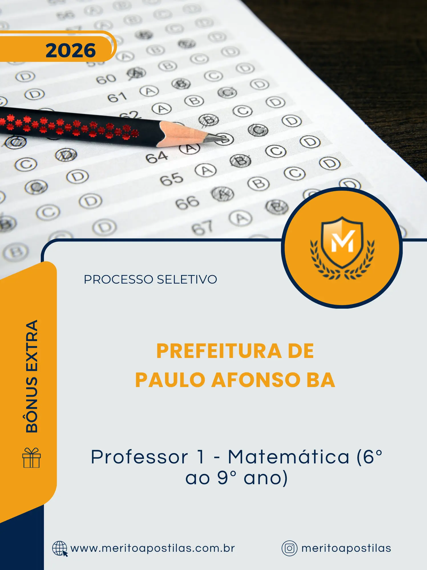 Apostila Professor 1 Matemática 6º ao 9º ano Prefeitura de Paulo Afonso BA 2026