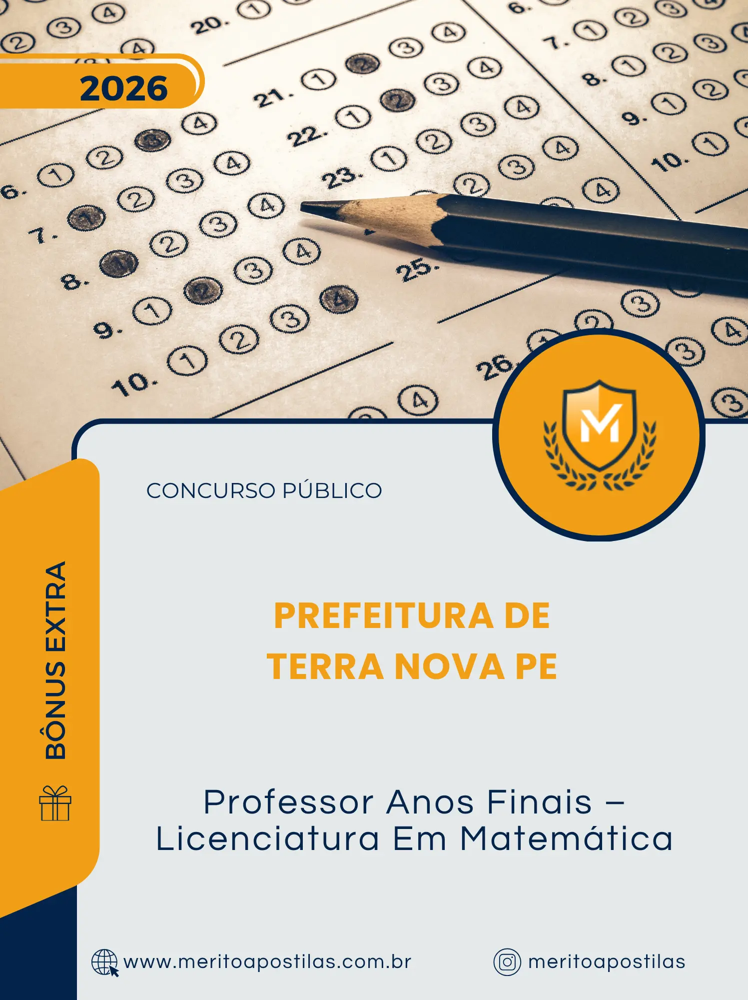 Apostila Professor Anos Finais Licenciatura Em Matemática Prefeitura de Terra Nova PE 2026