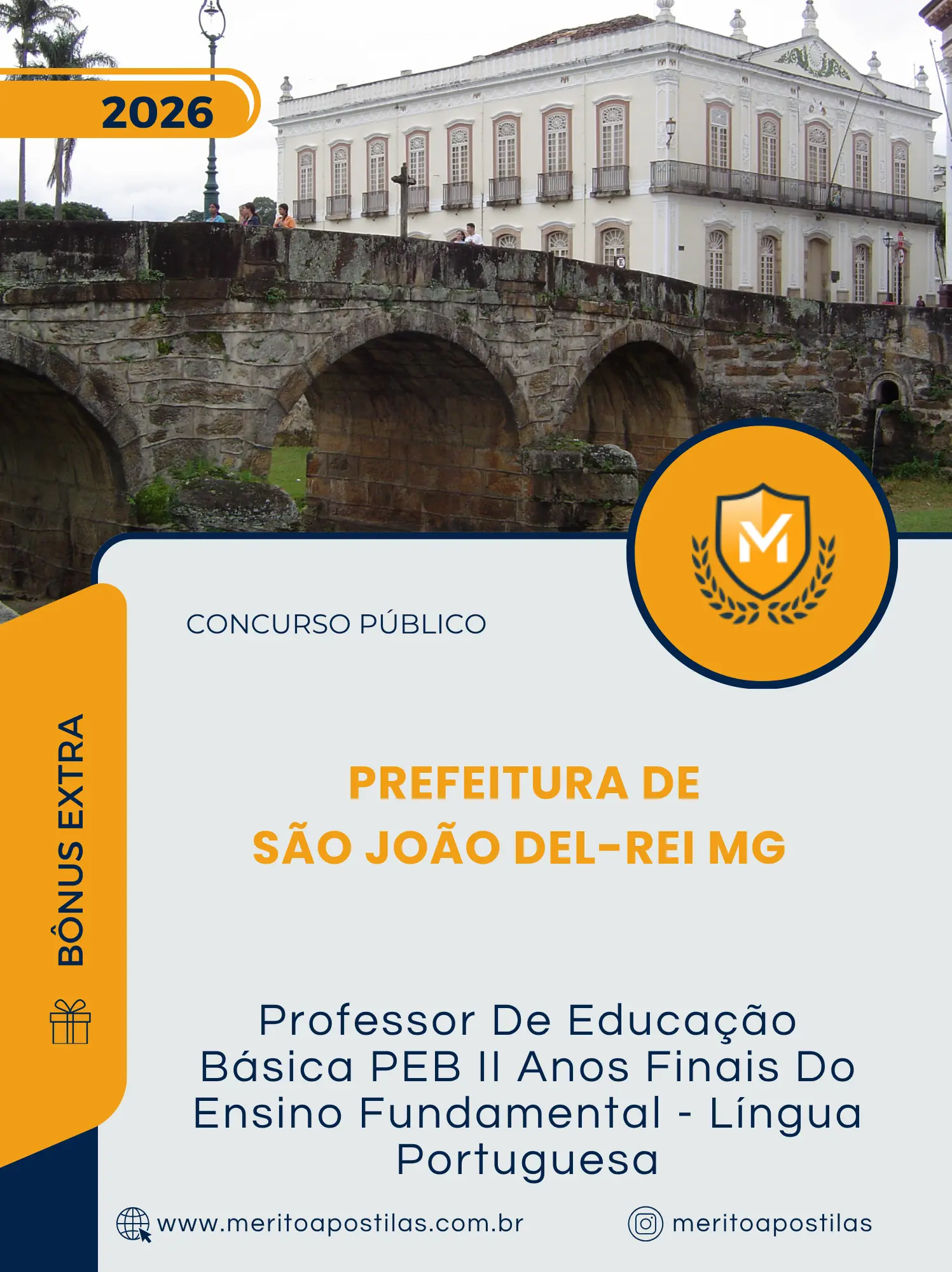 Apostila Professor De Educação Básica PEB II Anos Finais Do Ensino Fundamental Língua Portuguesa Prefeitura de São João del-Rei MG 2026