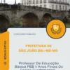 Apostila Professor De Educação Básica PEB II Anos Finais Do Ensino Fundamental Matemática Prefeitura de São João del-Rei MG 2026