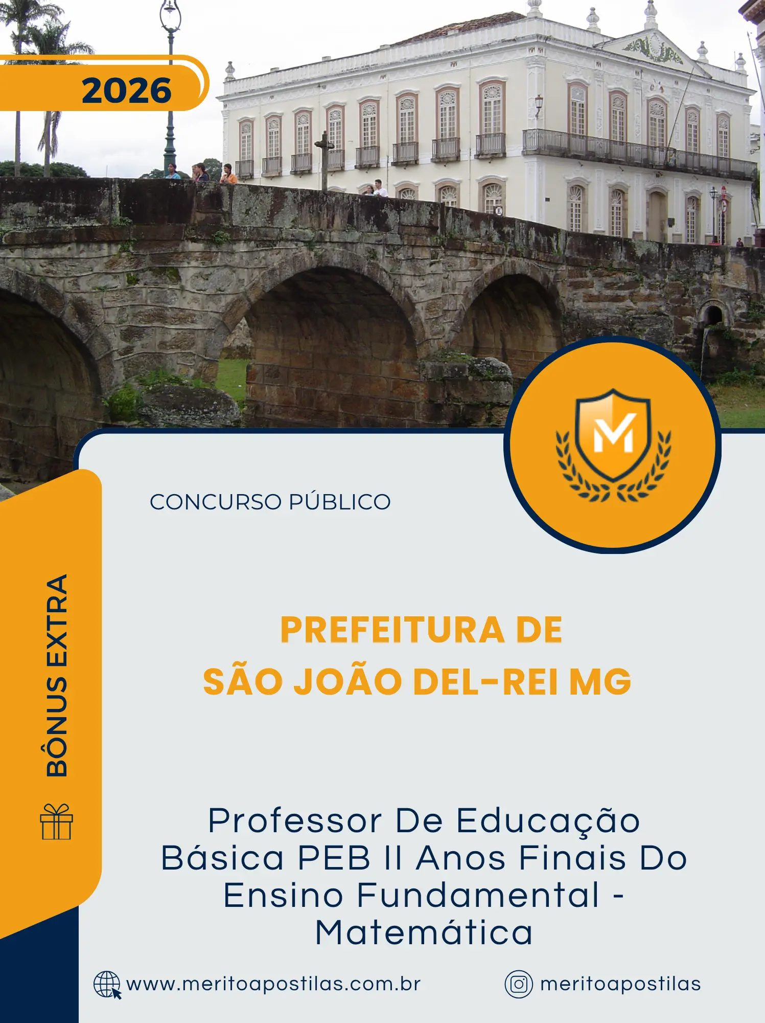 Apostila Professor De Educação Básica PEB II Anos Finais Do Ensino Fundamental Matemática Prefeitura de São João del-Rei MG 2026