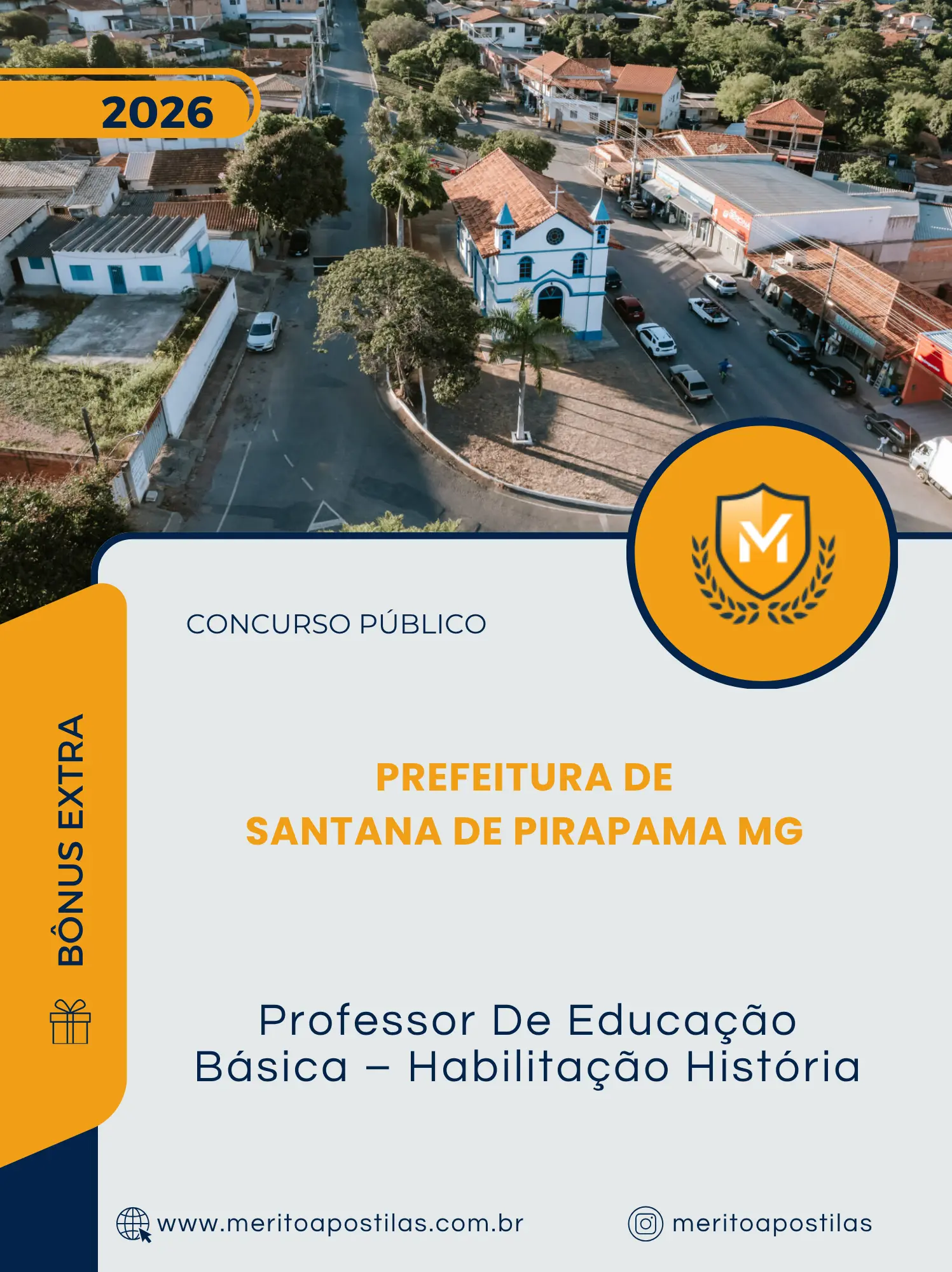 Apostila Professor De Educação Básica Habilitação História Prefeitura de Santana de Pirapama MG 2026
