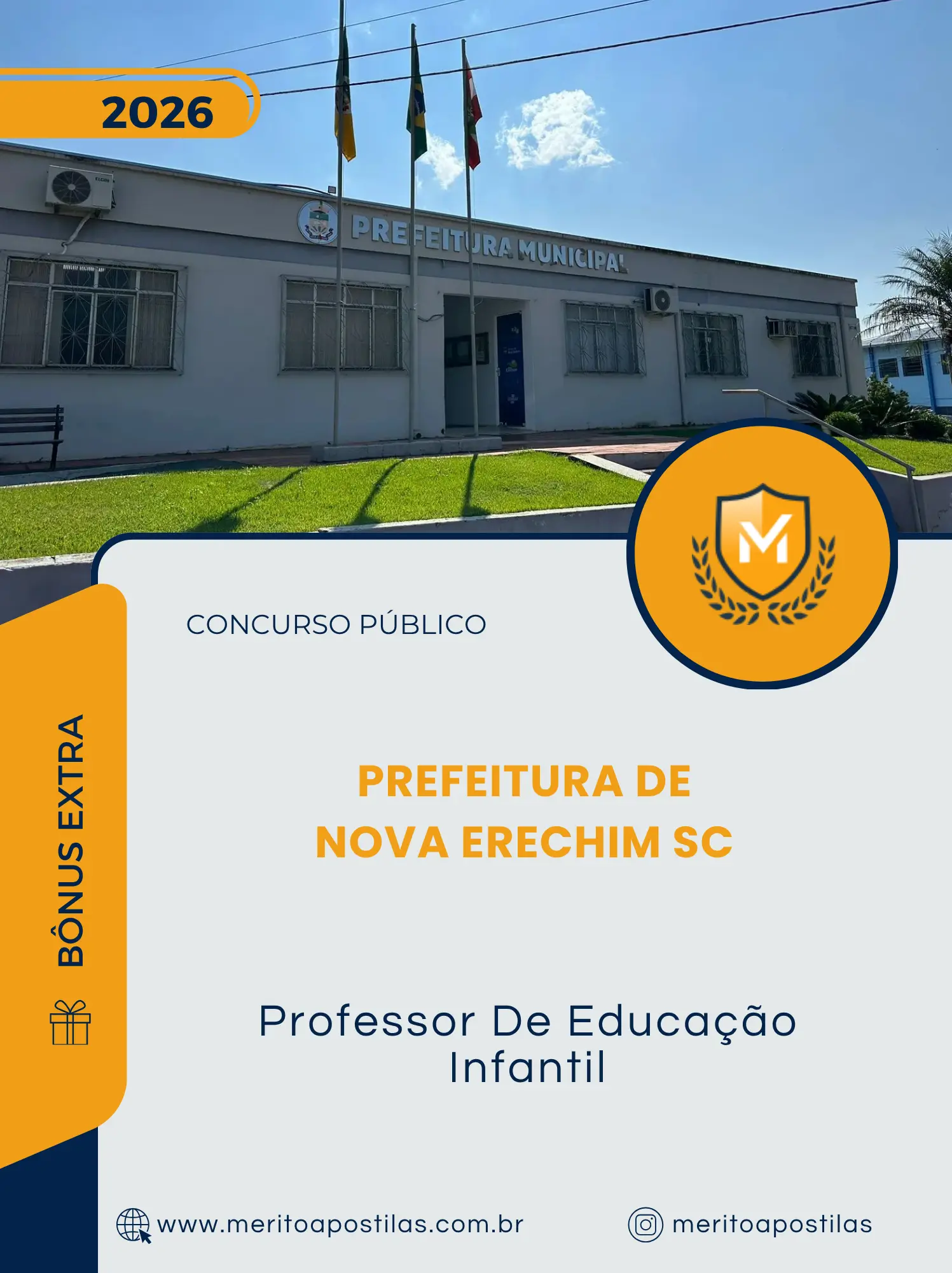 Apostila Professor De Educação Infantil Prefeitura de Nova Erechim SC 2026