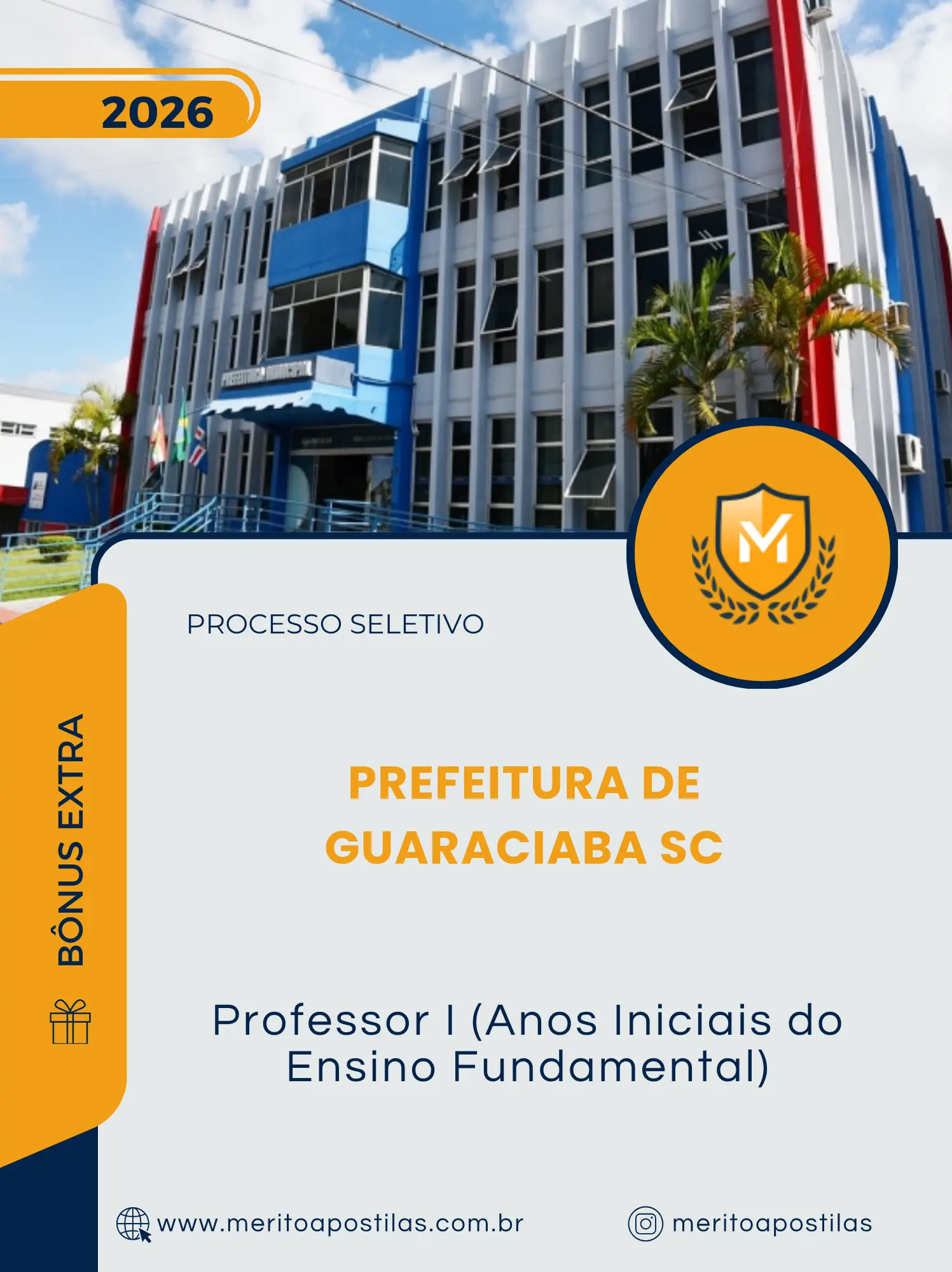 Apostila Professor I Anos Iniciais do Ensino Fundamental Prefeitura de Guaraciaba SC 2026